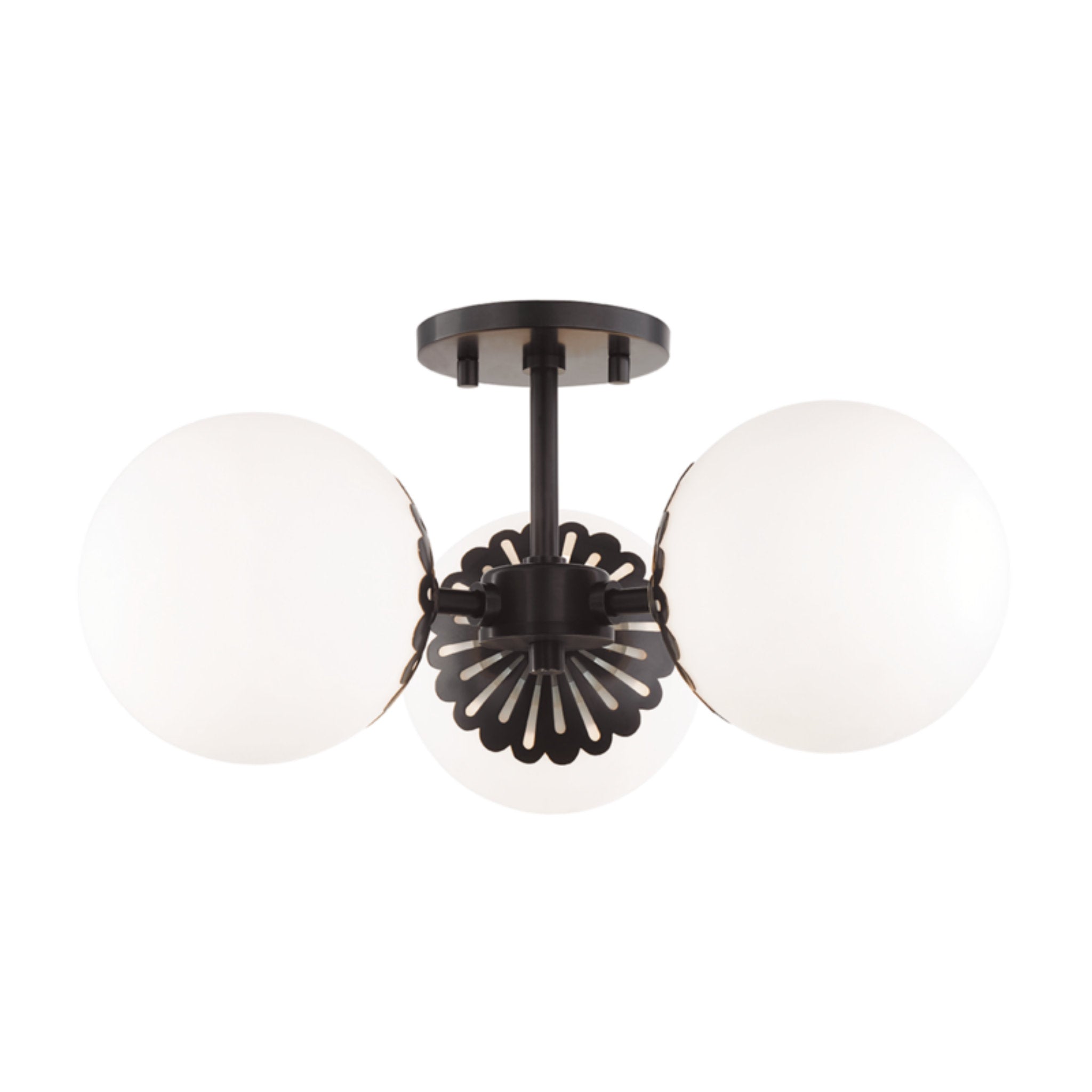 Paige 3-Light Semi Flush in Old Bronze 16.25L x 16.25W x 7.75H