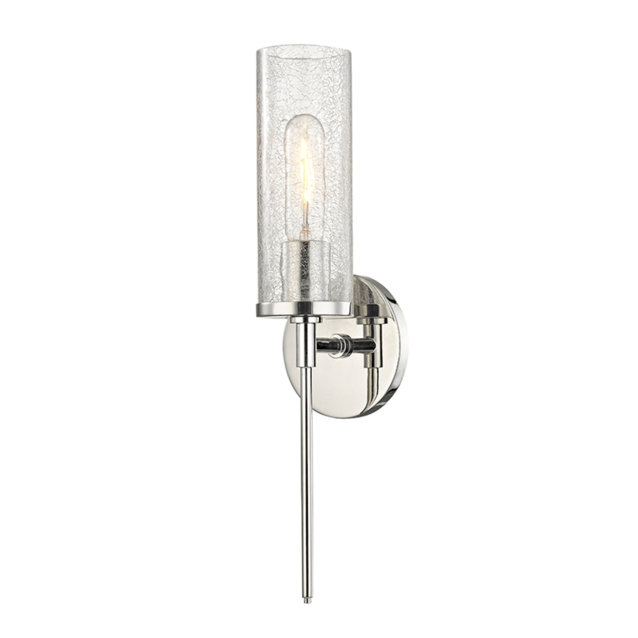 Olivia 1-Light Wall Sconce in Polished Nickel 4.75L x 4.75W x 17.5H