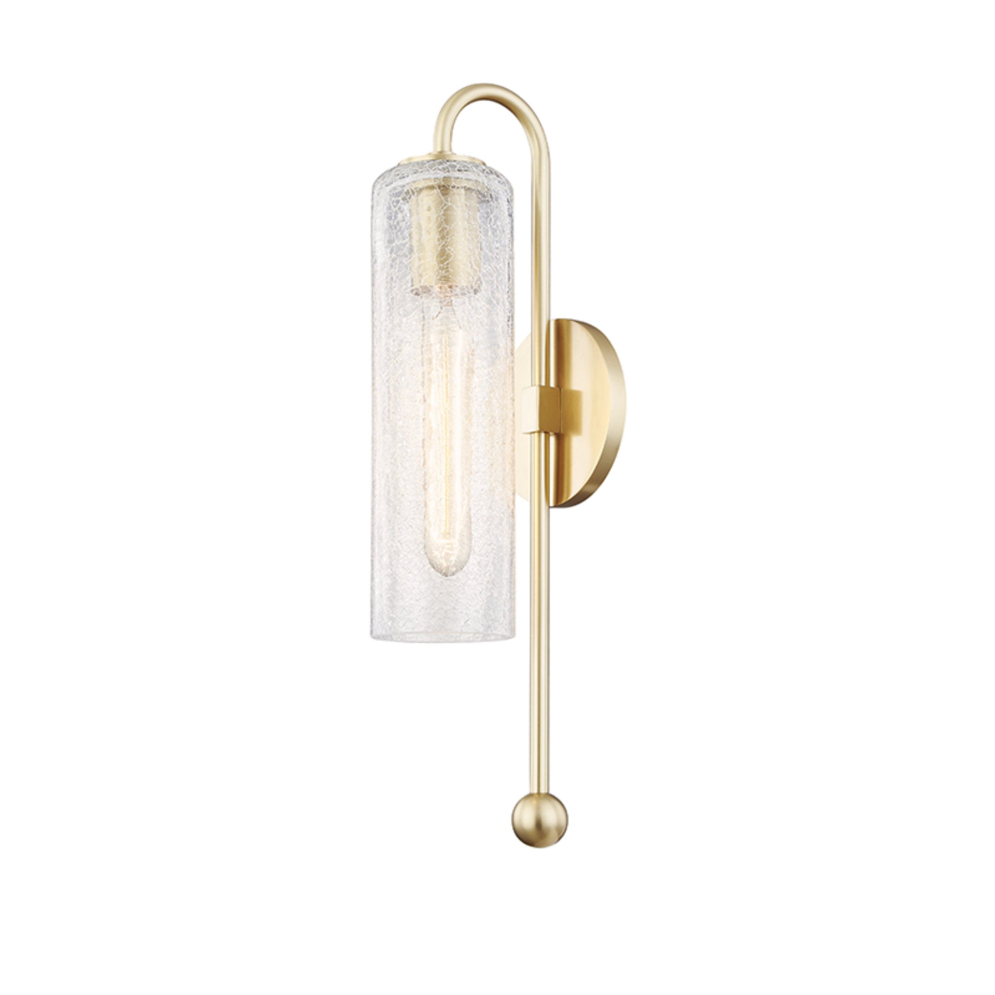 Skye 1-Light Wall Sconce in Aged Brass 4.75L x 4.75W x 19H