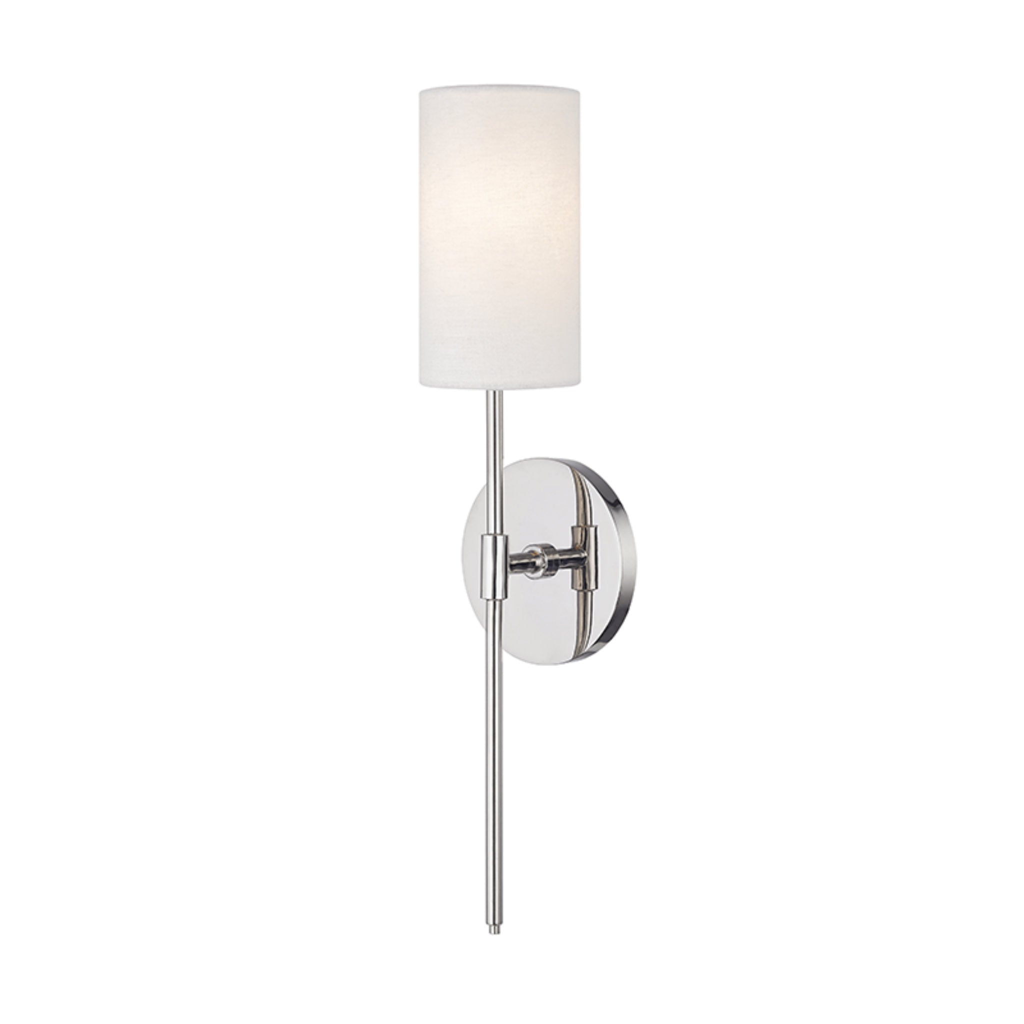 Olivia 1-Light Wall Sconce in Polished Nickel 4.75L x 4.75W x 18.75H