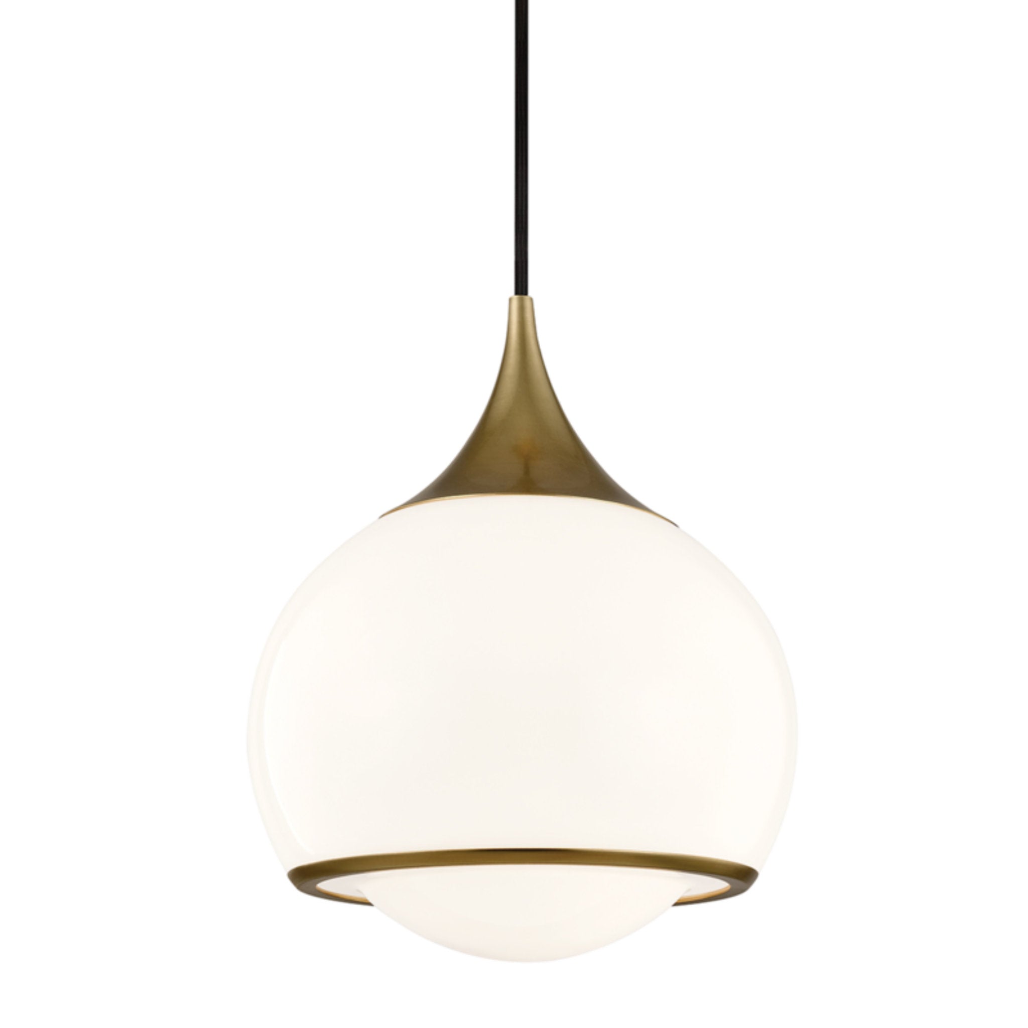 Reese 1-Light Pendant in Aged Brass 5.5L x 10W x 11.5H