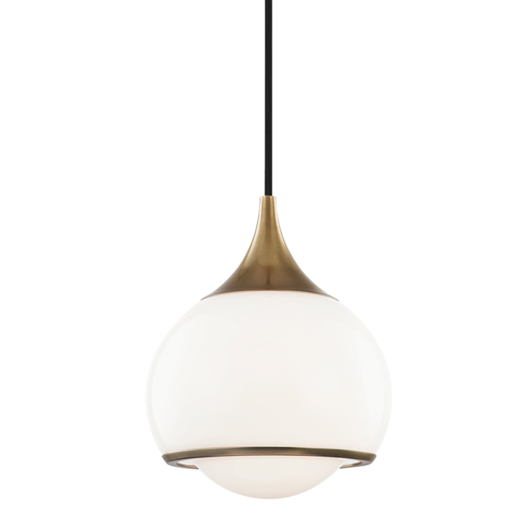 Reese 1-Light Pendant in Aged Brass 12L x 6.75W x 8.25H