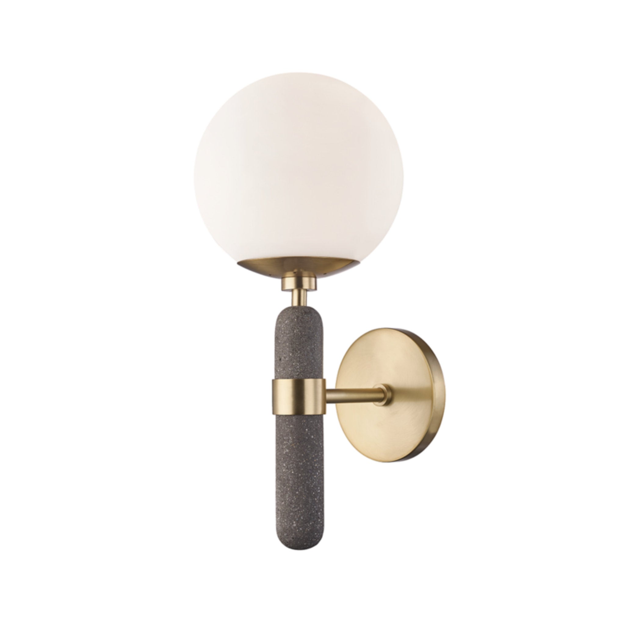 Brielle 1-Light Wall Sconce in Aged Brass 5L x 7W x 16H