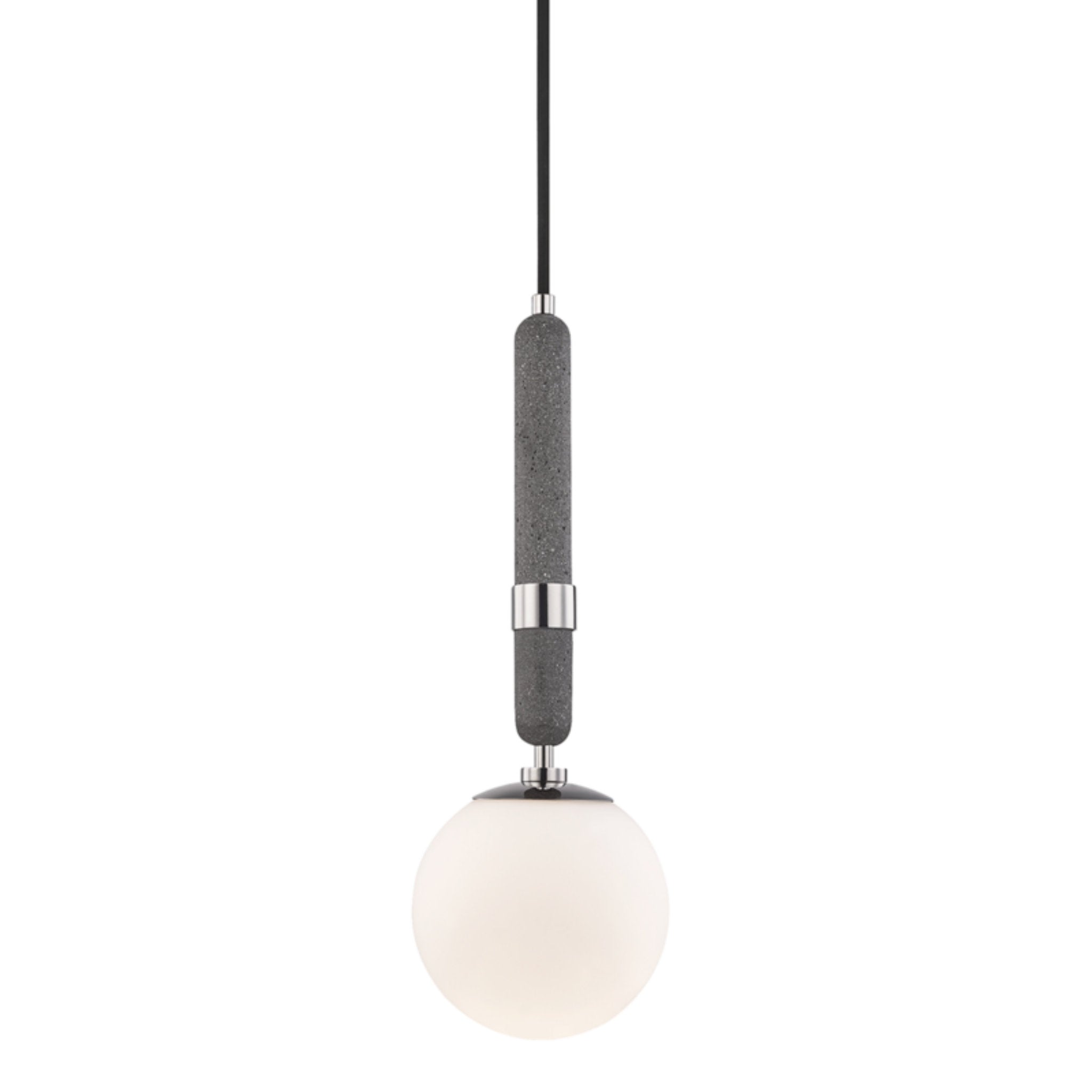 Brielle 1-Light Pendant in Polished Nickel 24L x 7W x 20H