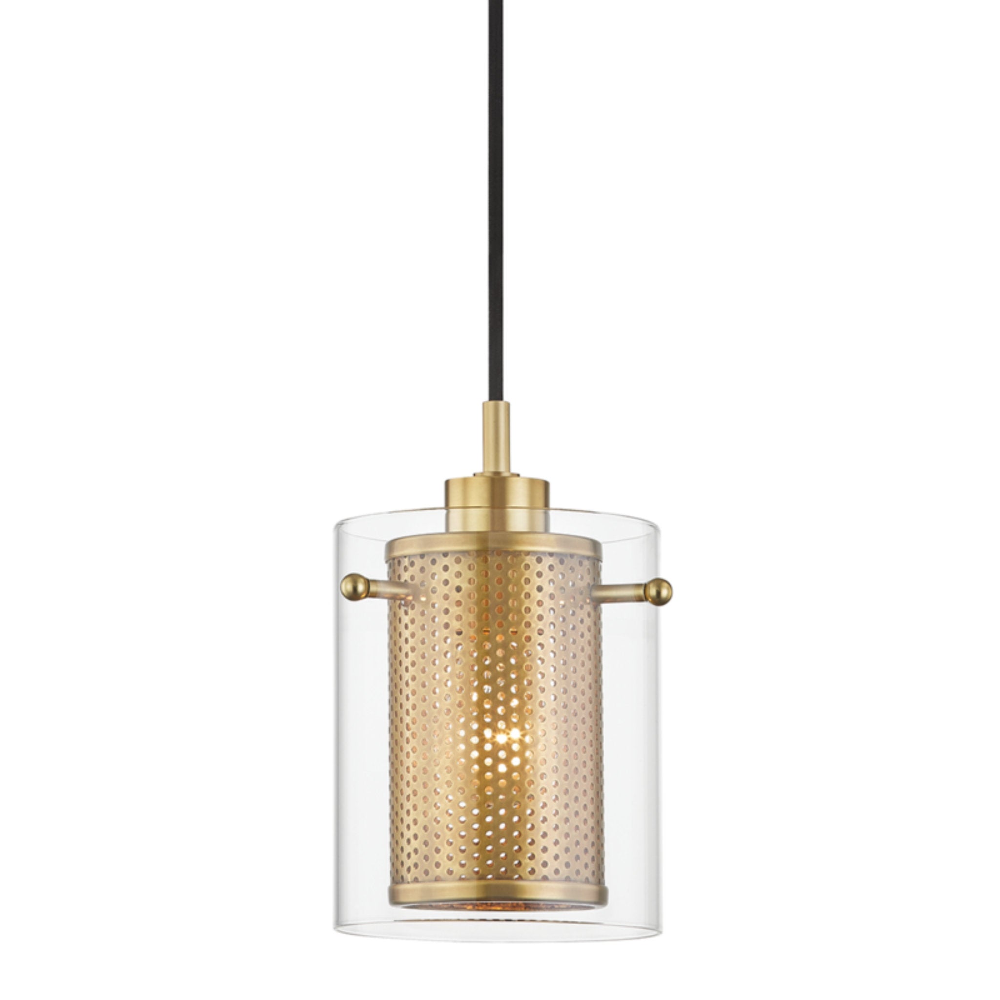 Elanor 1-Light Pendant in Aged Brass 29.75L x 5.5W x 8.75H