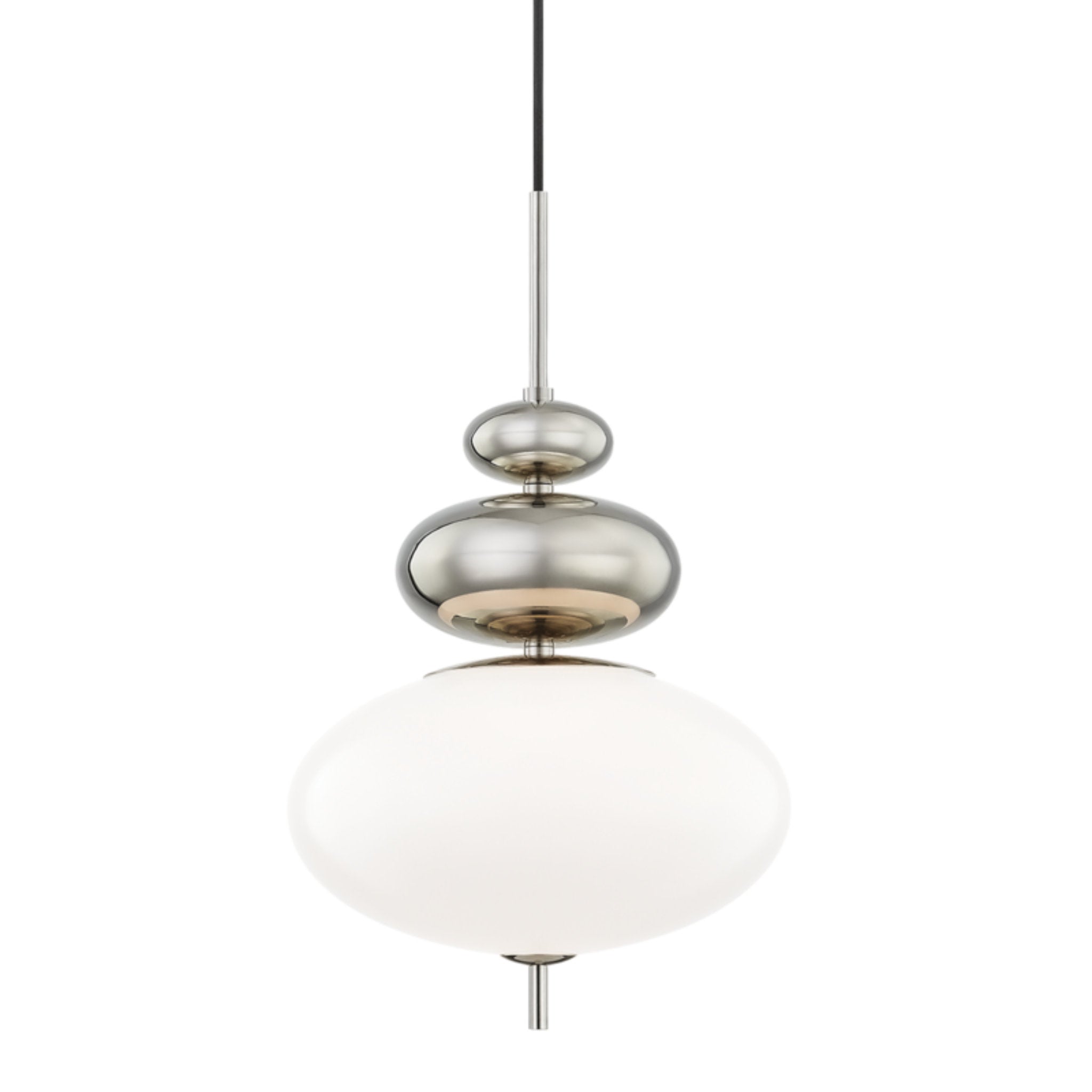 Elsie 1-Light Pendant in Polished Nickel 14L x 13W x 21H