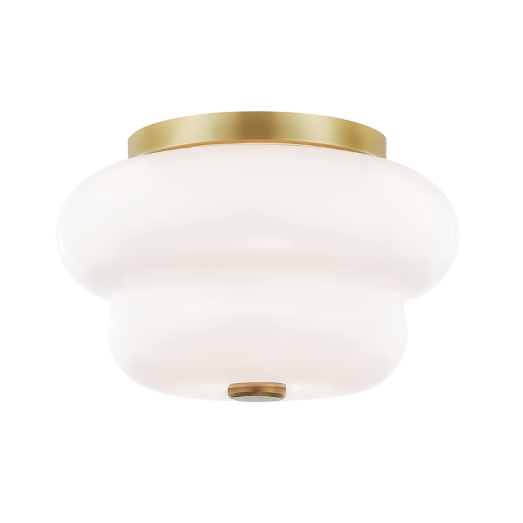 Hazel 2-Light Flush Mount in Aged Brass 9L x 11W x 6.75H