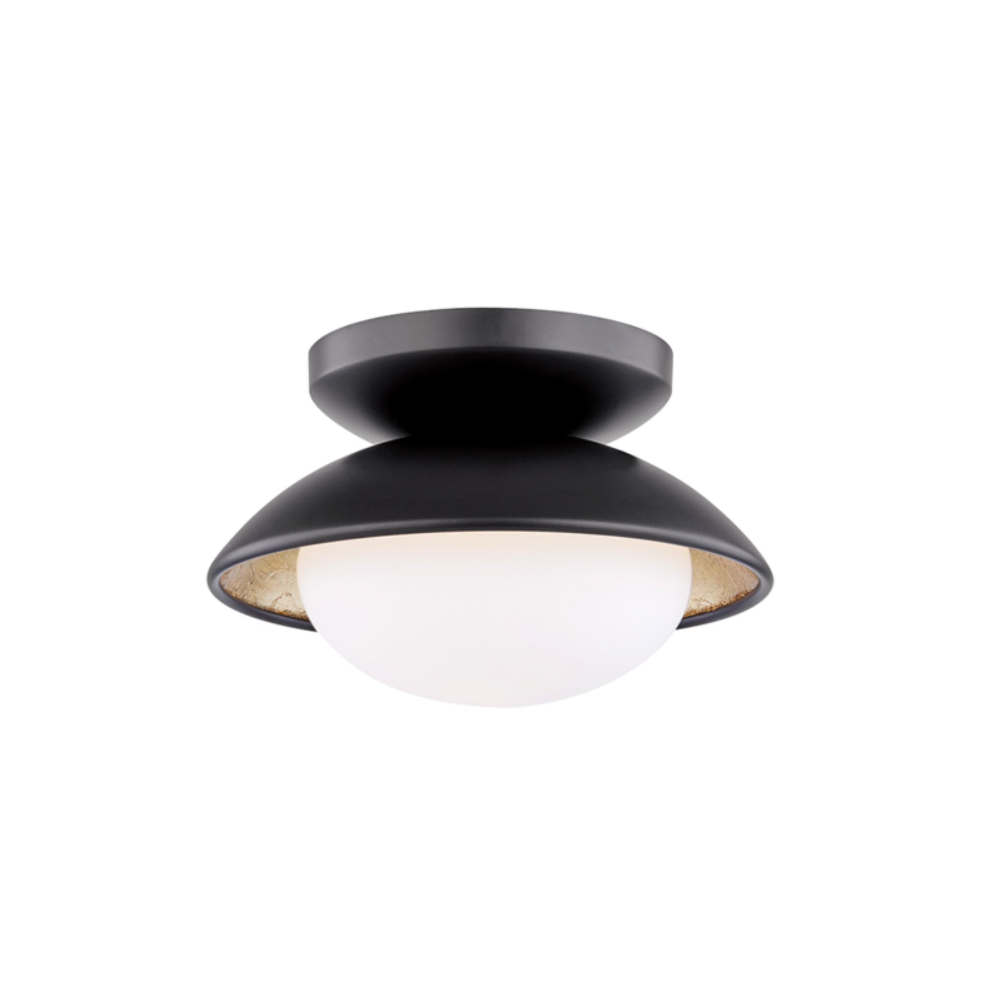 Cadence 1-Light Semi Flush in Black Lustro/Gold Leaf Combo 7.5L x 6.75W x 4H