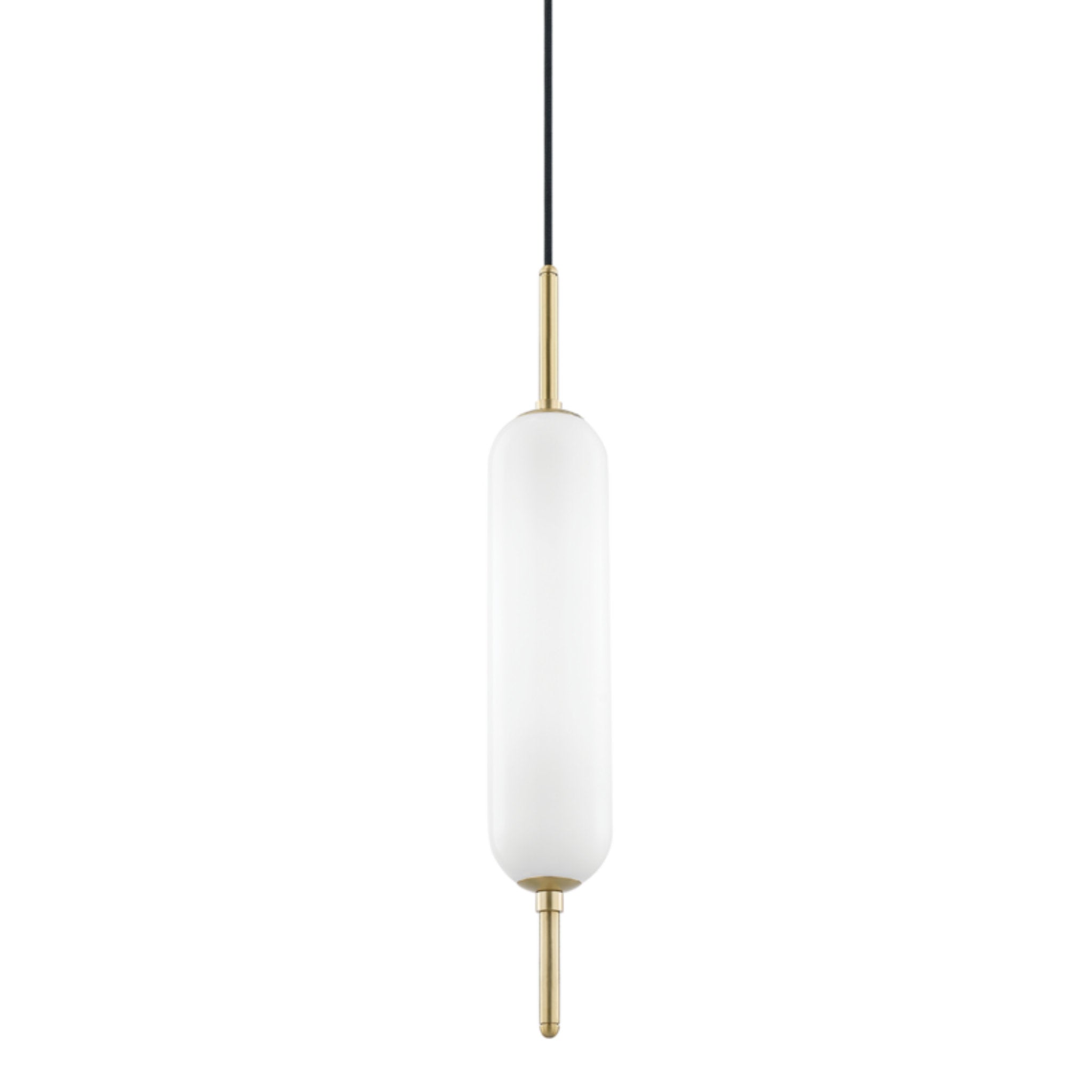 Miley 1-Light Pendant in Aged Brass 4.5L x 4W x 26.75H