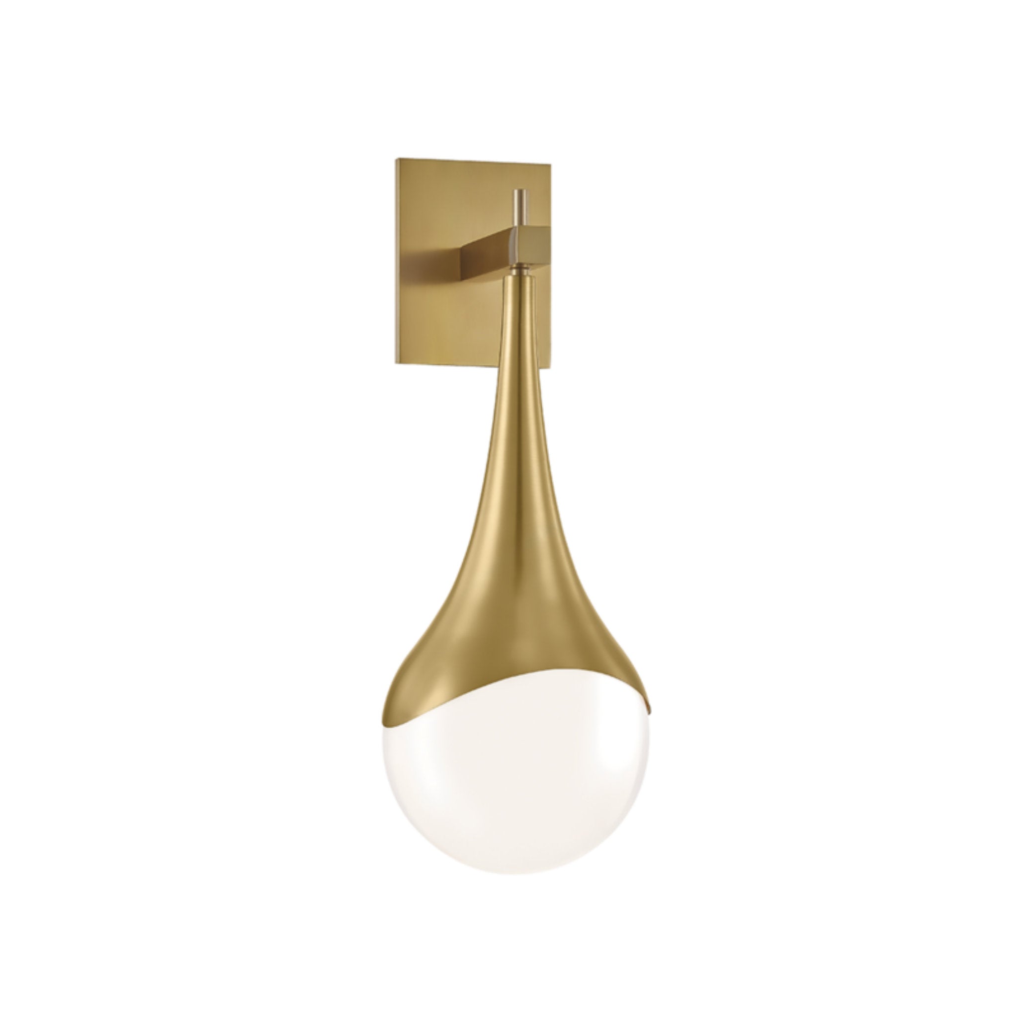 Ariana 1-Light Wall Sconce in Aged Brass 5.25L x 6.75W x 18.25H