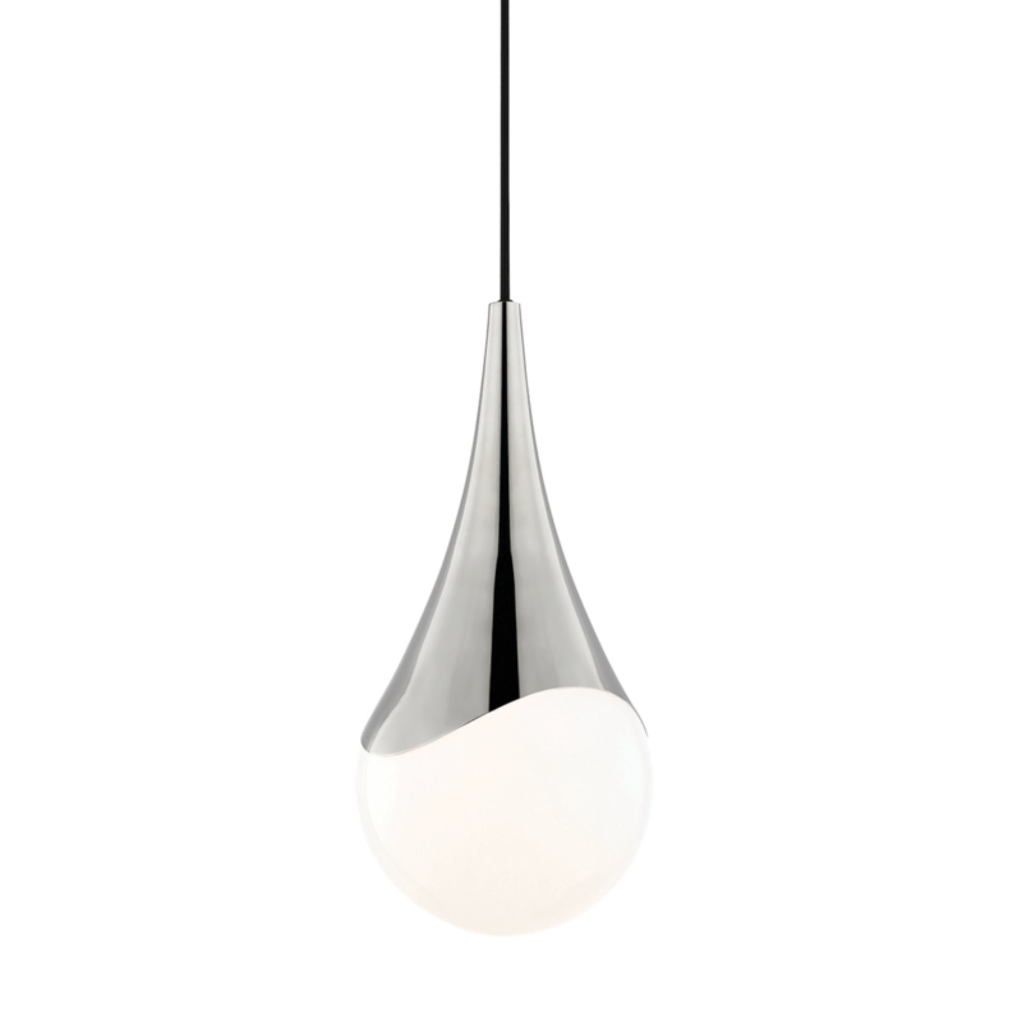 Ariana 1-Light Pendant in Polished Nickel 7.5L x 7.5W x 16H