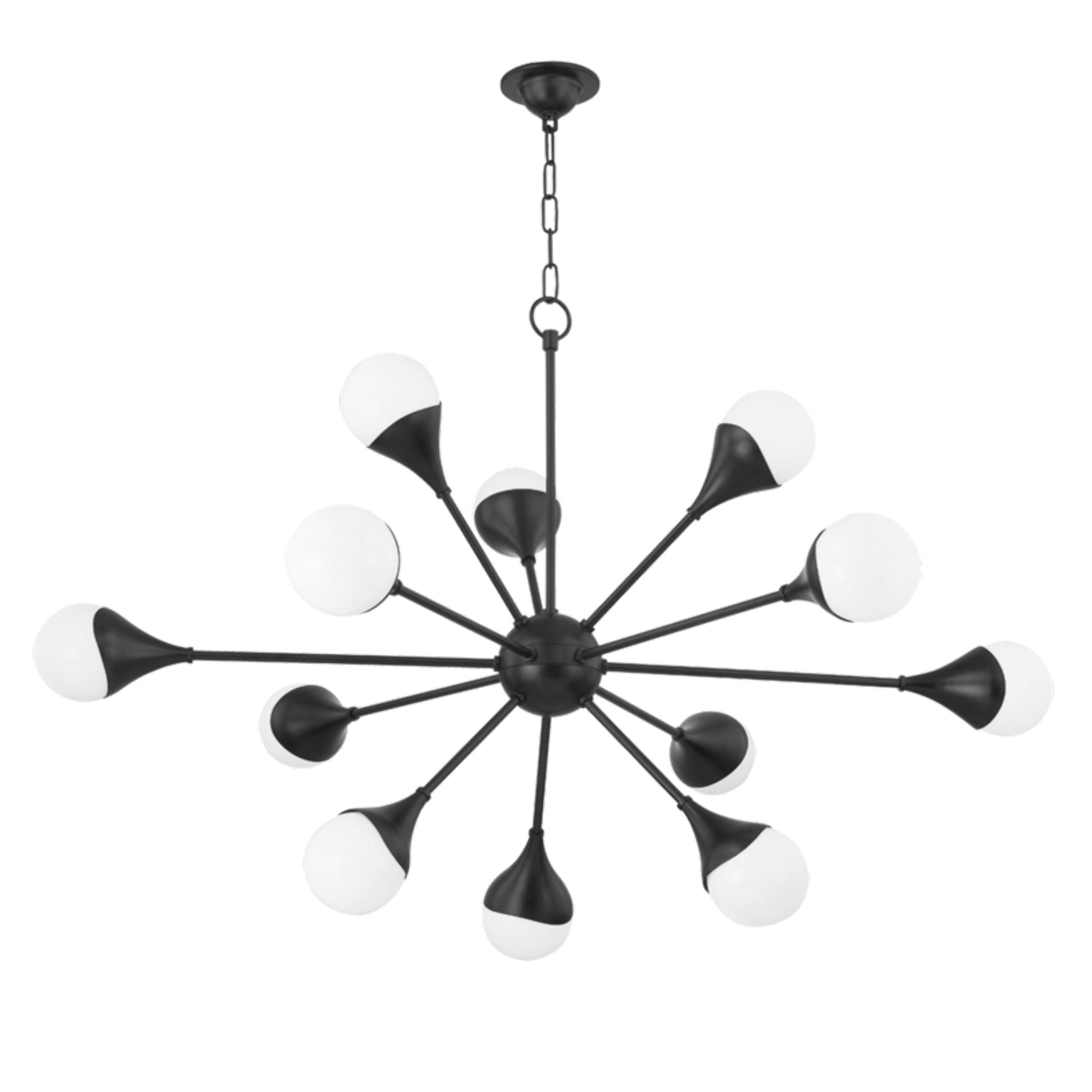 Ariana 12-Light Chandelier in Soft Black 29.75L x 49W x 31.5H