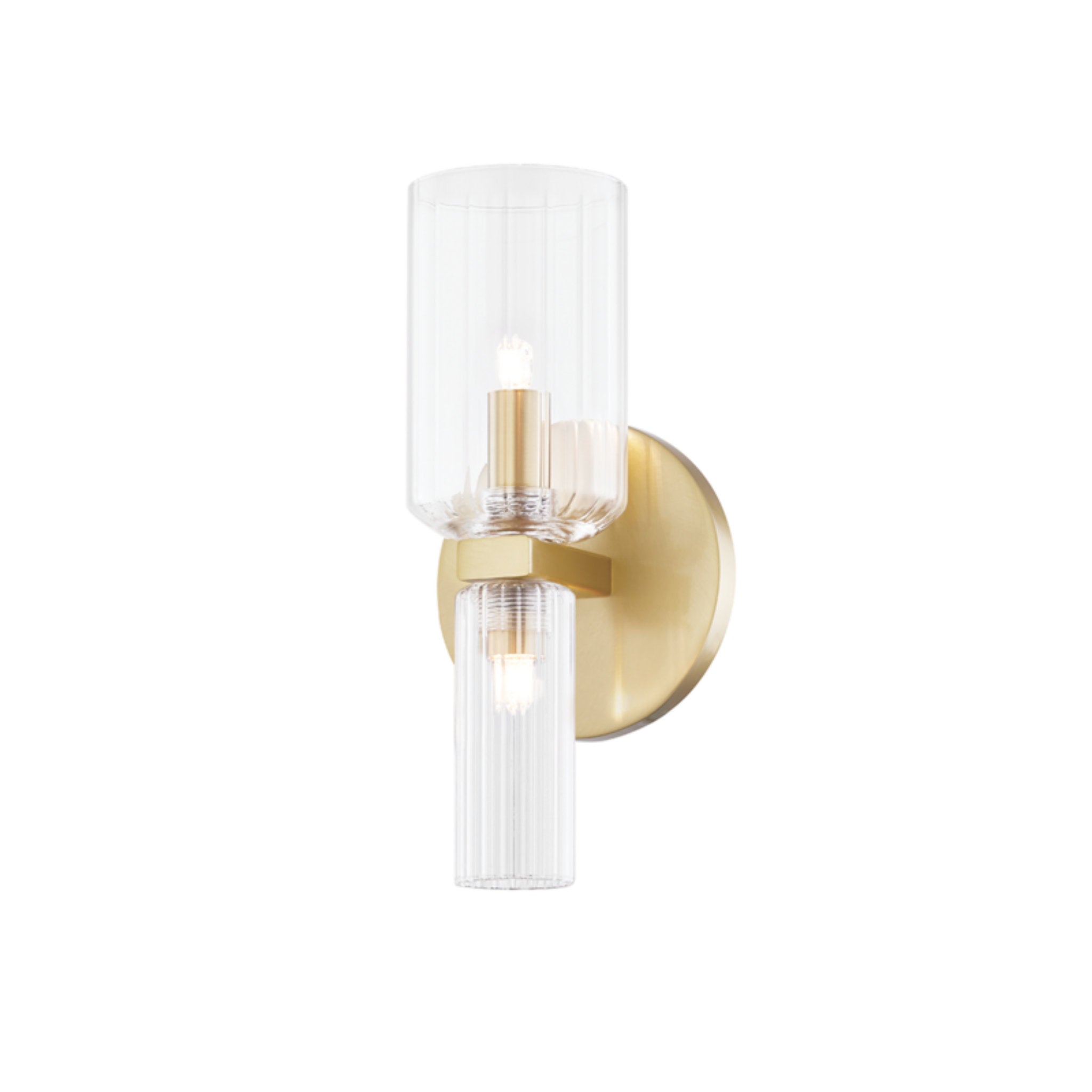 Tabitha 2-Light Wall Sconce in Aged Brass 5L x 4.75W x 10.25H