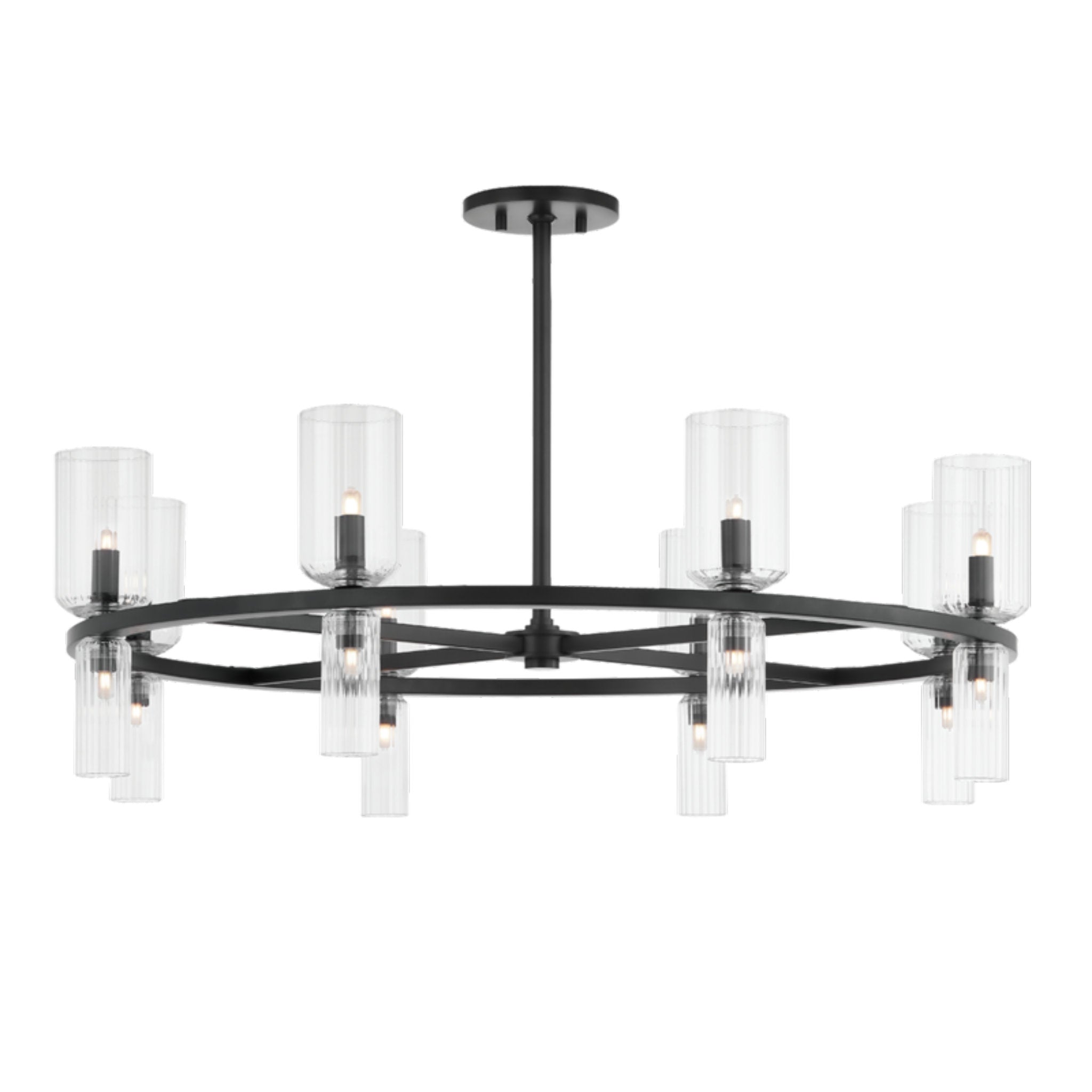 Tabitha 16-Light Chandelier in Soft Black 12L x 33.75W x 11H