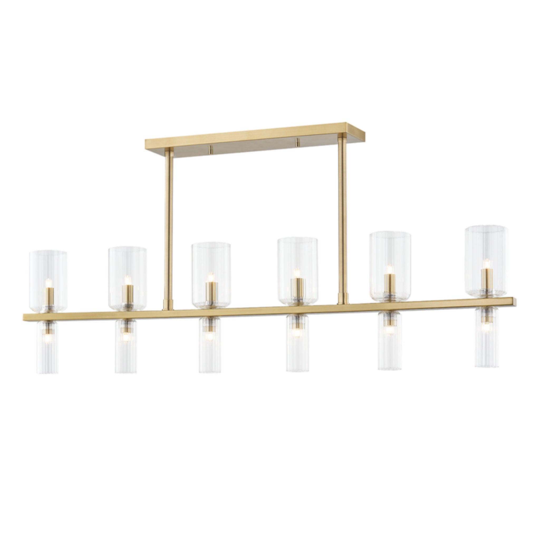 Tabitha 12-Light Linear in Aged Brass 4.325L x 41.75W x 19.625H