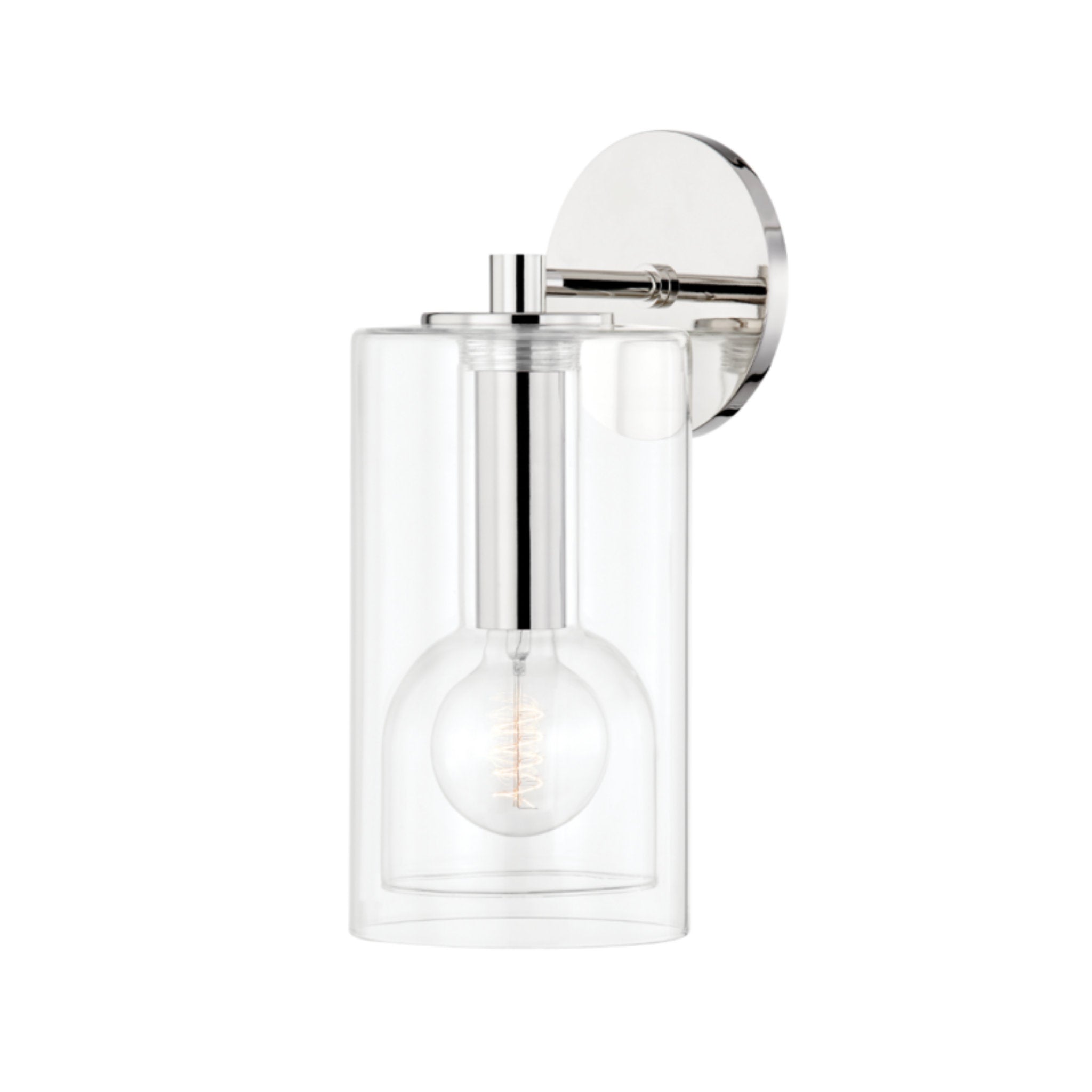 Belinda 1-Light Wall Sconce in Polished Nickel 11L x 6W x 14H