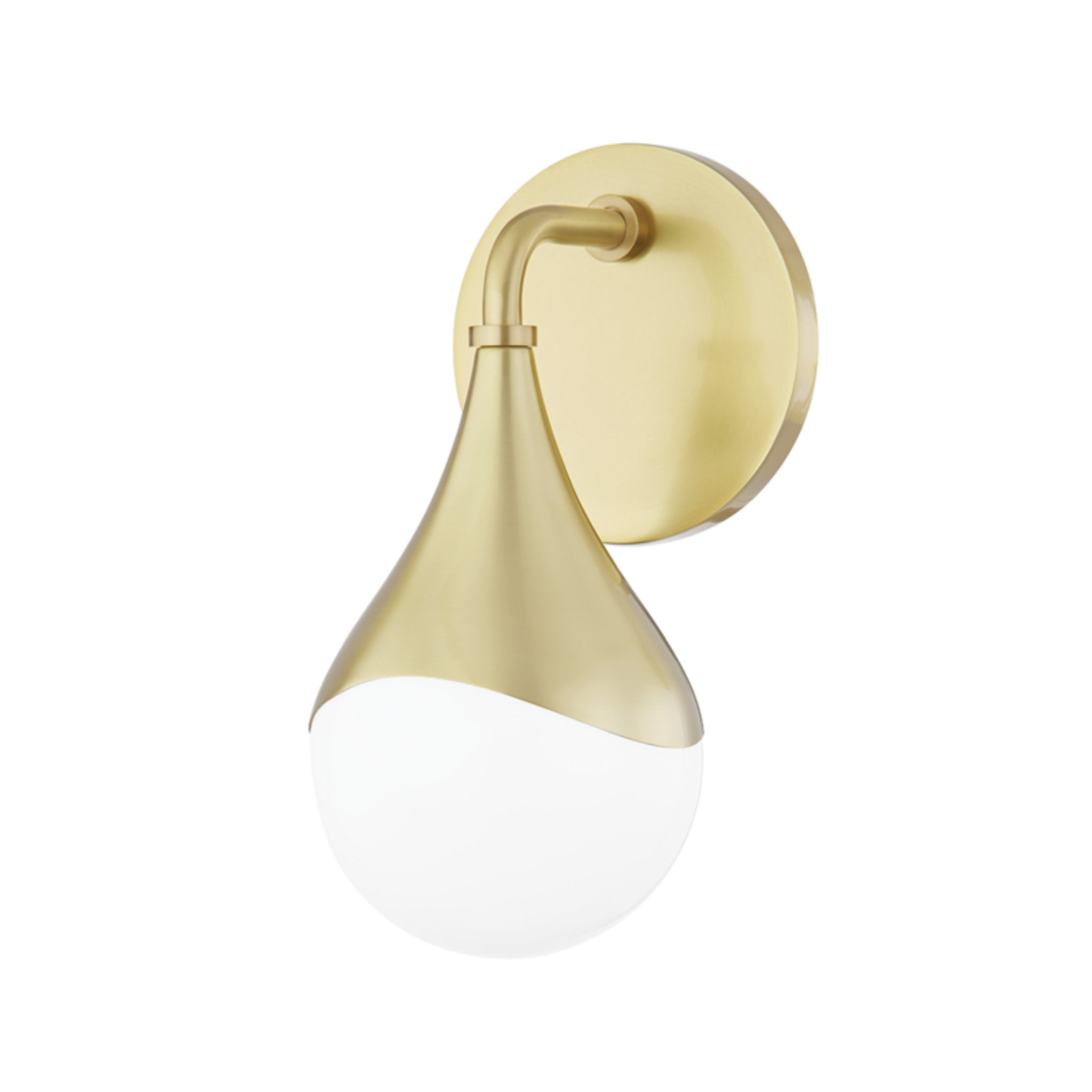 Ariana 1-Light Bath and Vanity in Aged Brass 7L x 4.75W x 9.5H