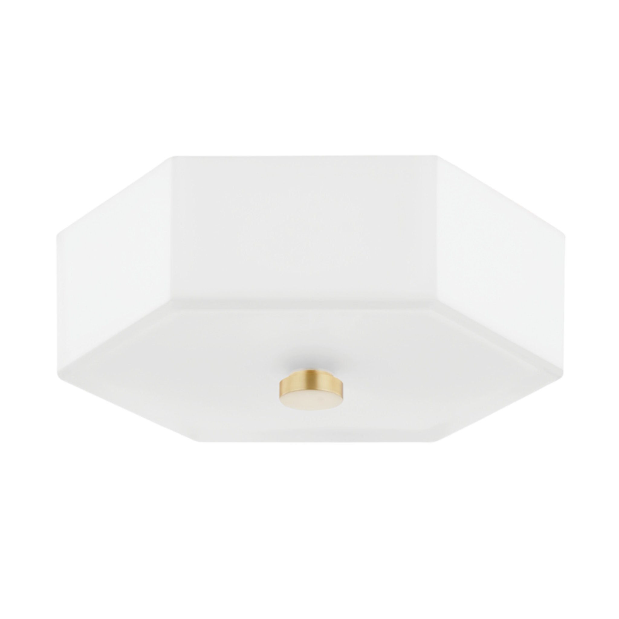 Lizzie 2-Light Flush Mount in Aged Brass/Polished Nickel Combo 9.5L x 11W x 4H
