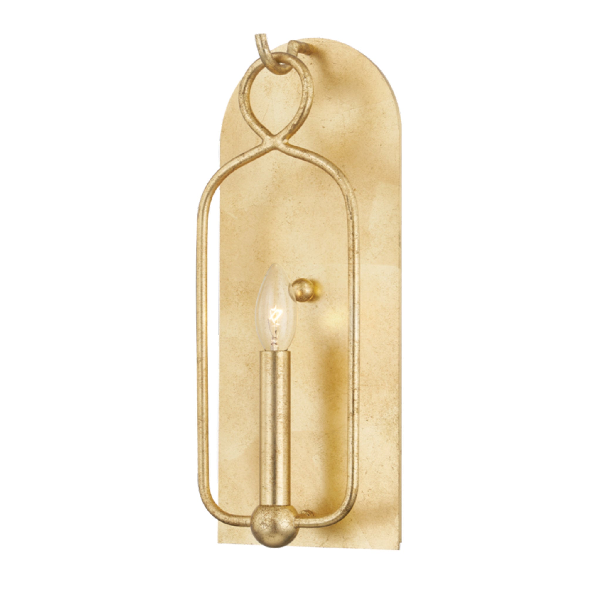 Mallory 1-Light Wall Sconce in Gold Leaf 4.75L x 6.75W x 16.5H