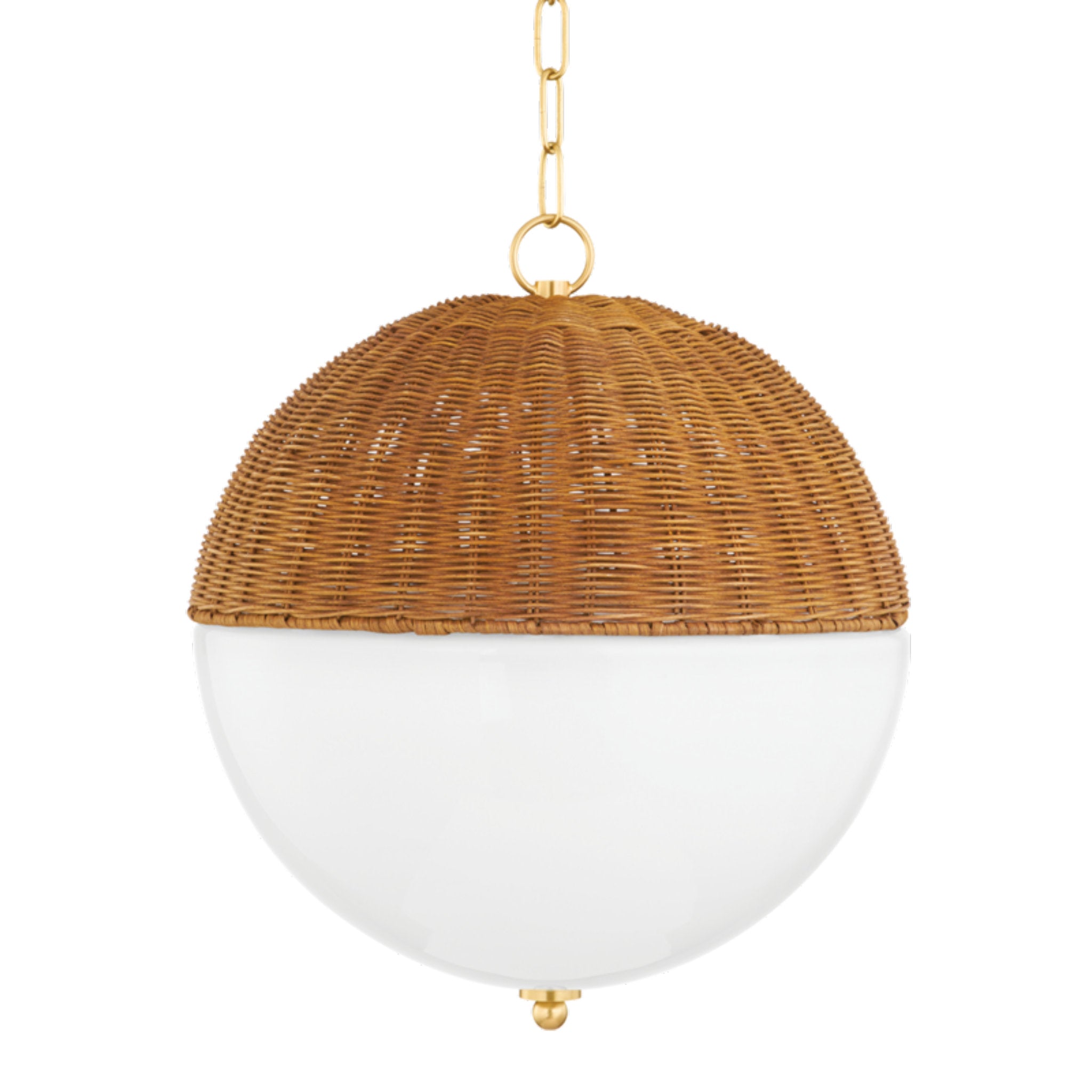 Summer 1-Light Pendant in Aged Brass 16W x 18.5H
