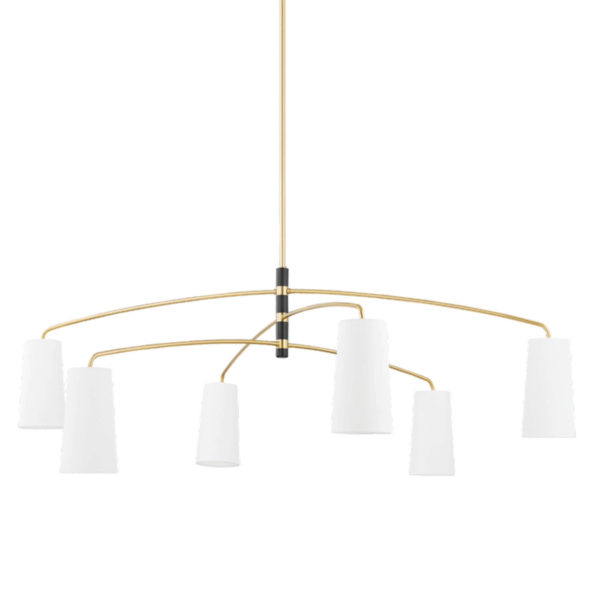 Evelyn 6-Light Chandelier in Aged Brass 65.25W x 23.25H