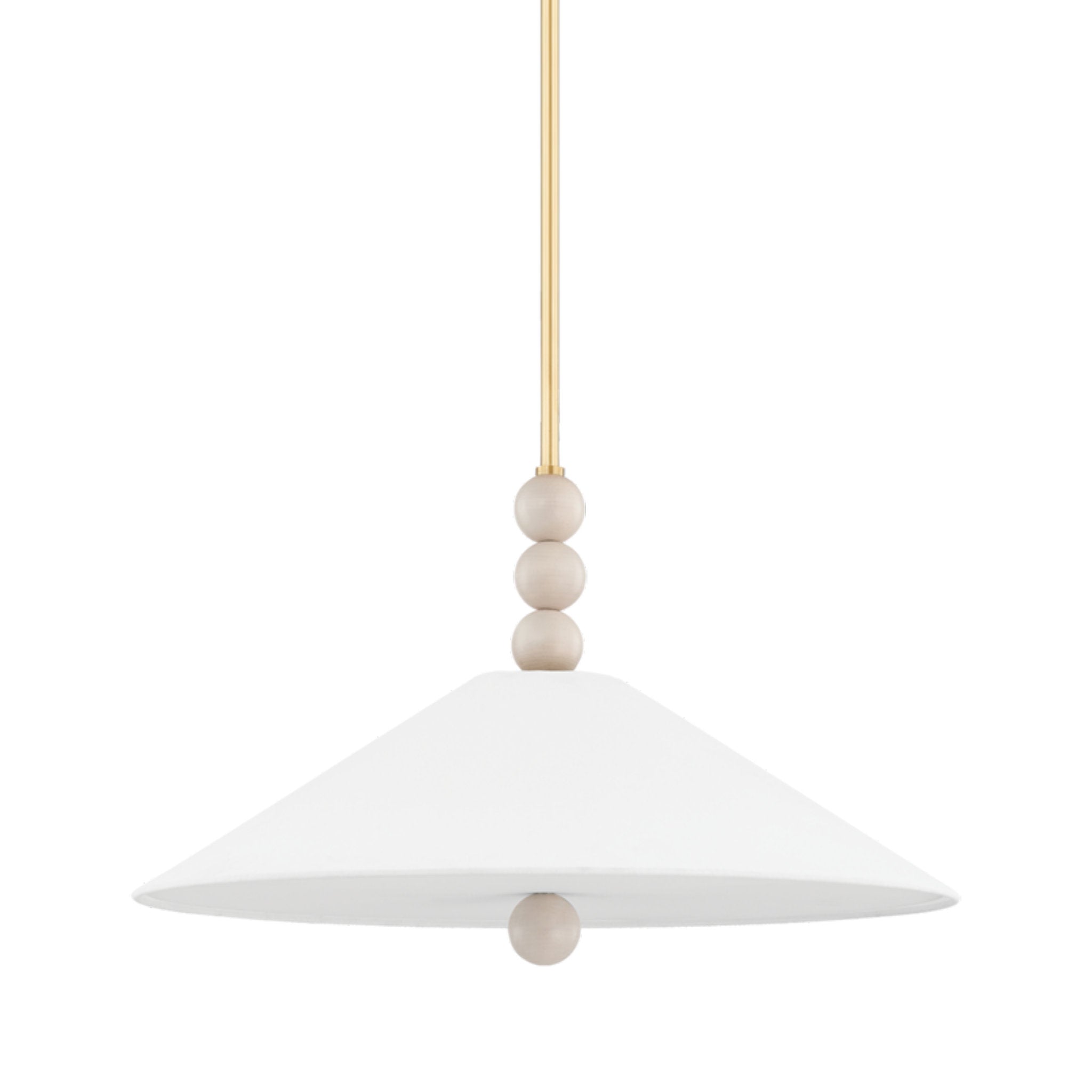Alexis 2-Light Pendant in Aged Brass 22.5L x 22W x 13.75H
