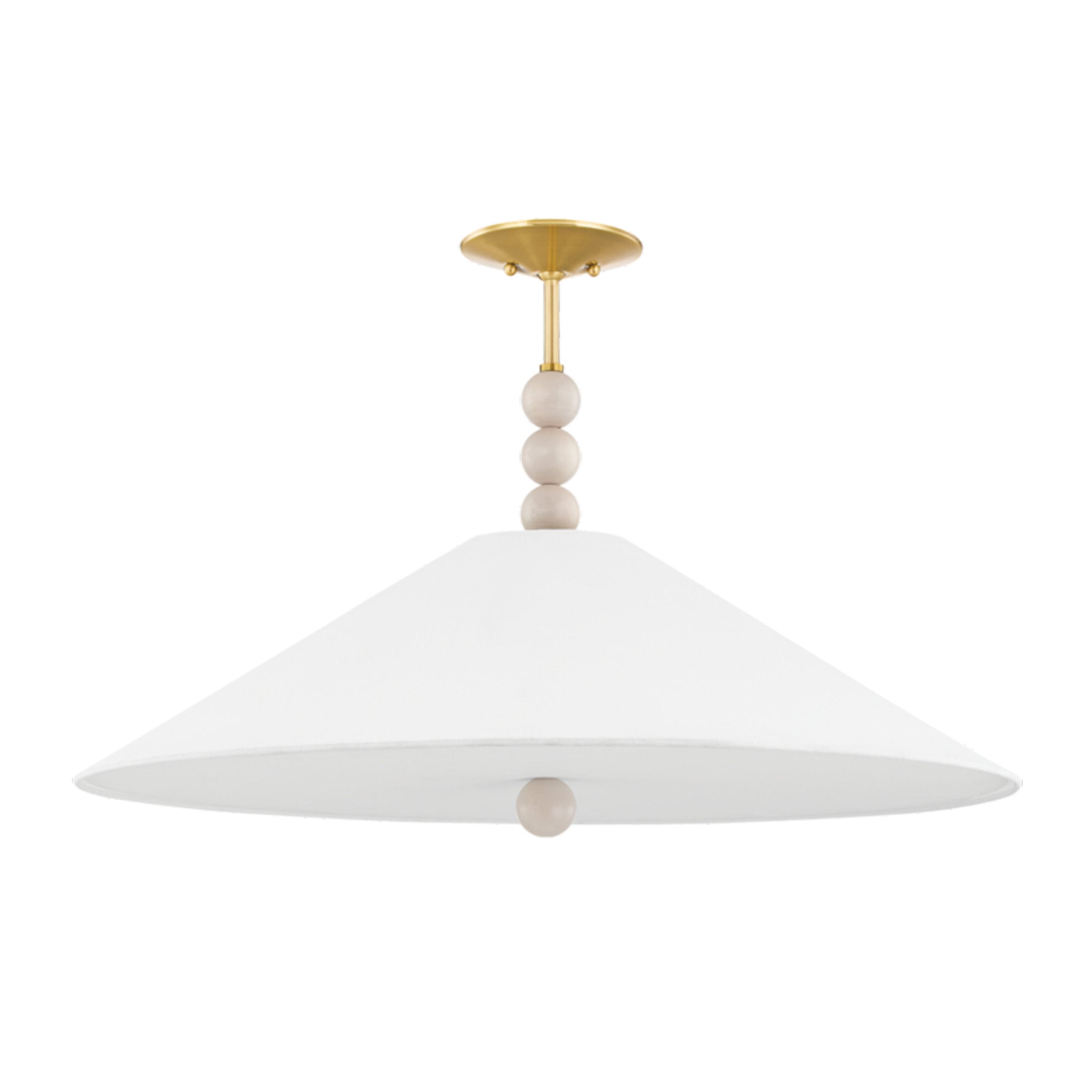 Alexis 3-Light Pendant in Aged Brass 30W x 15.75H