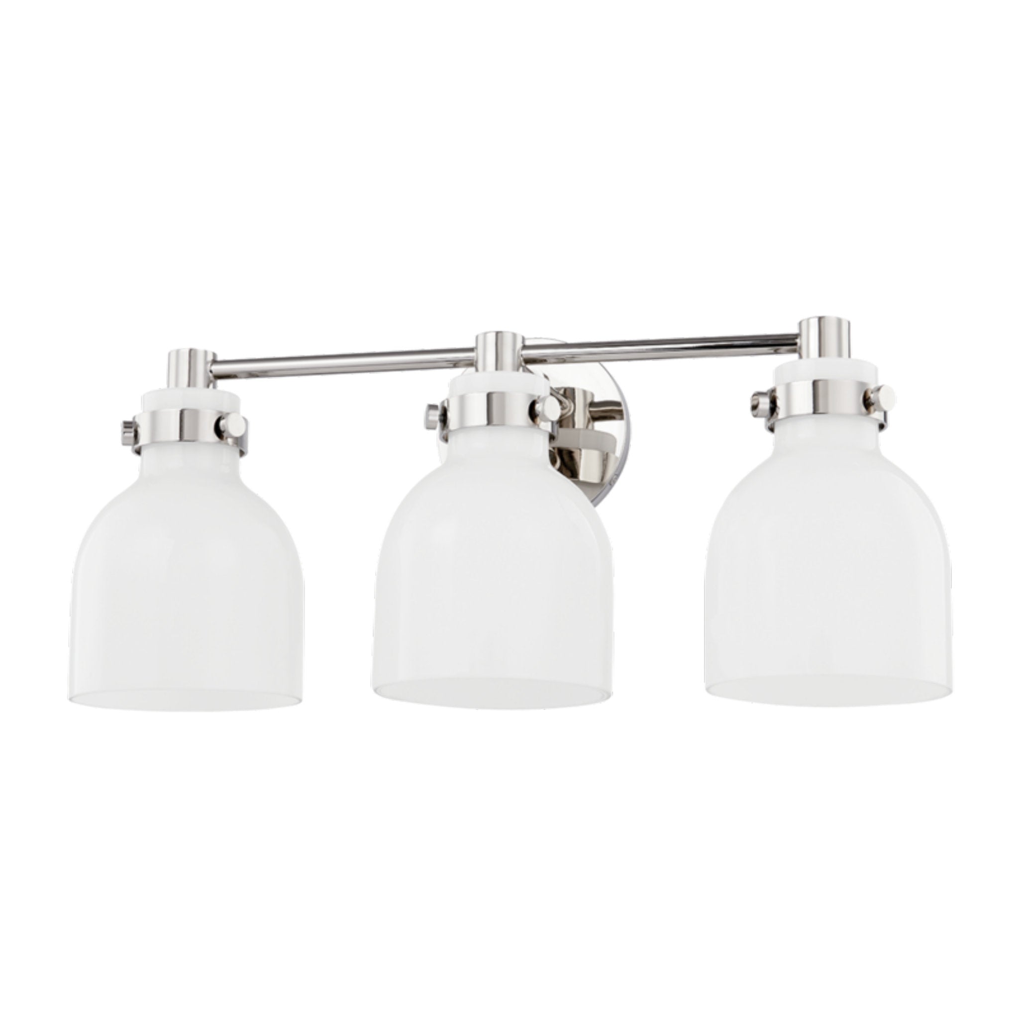 Elli 3-Light Bath and Vanity in Polished Nickel 12.5L x 21W x 9H