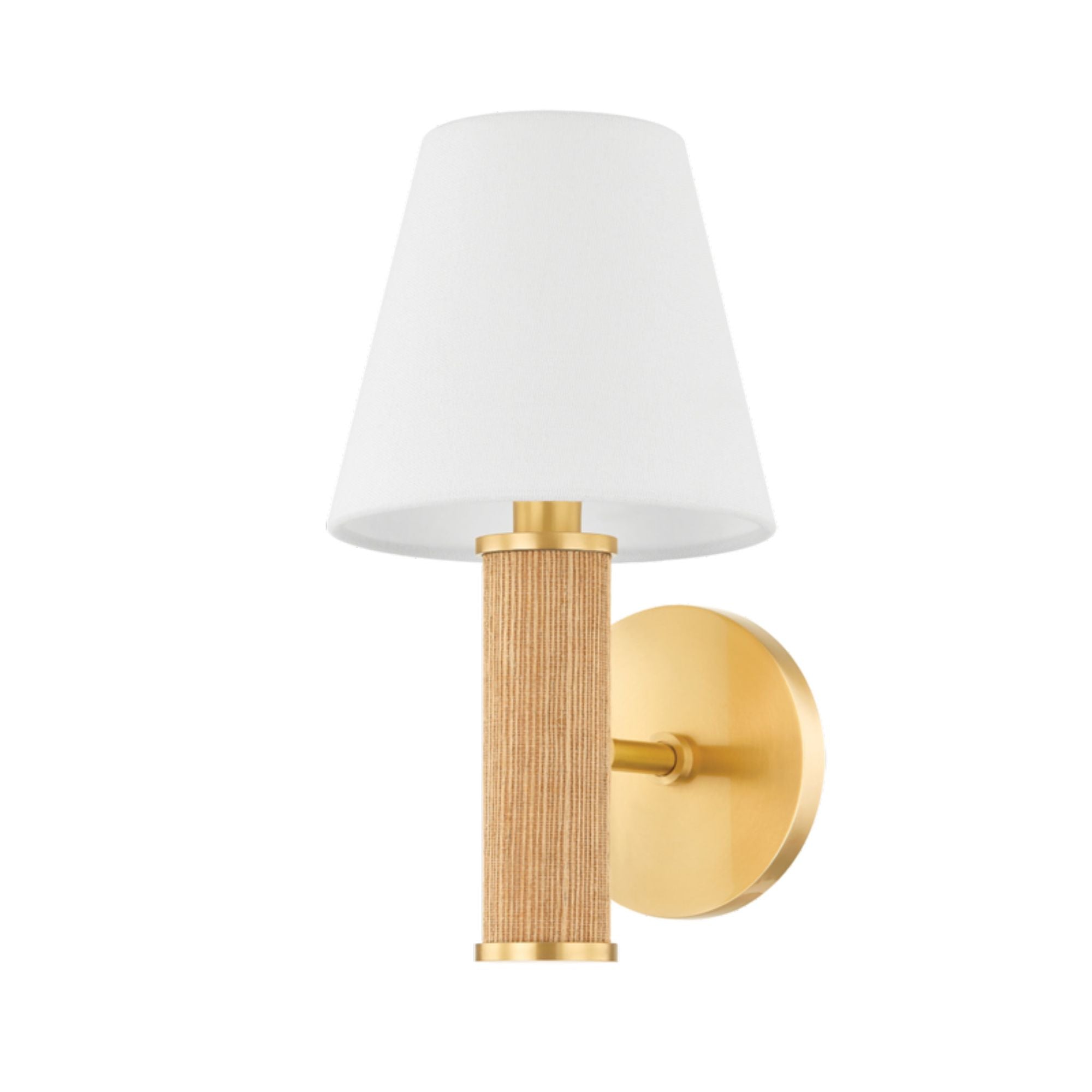 Amabella 1-Light Wall Sconce in Aged Brass 4.75L x 6.25W x 11.5H