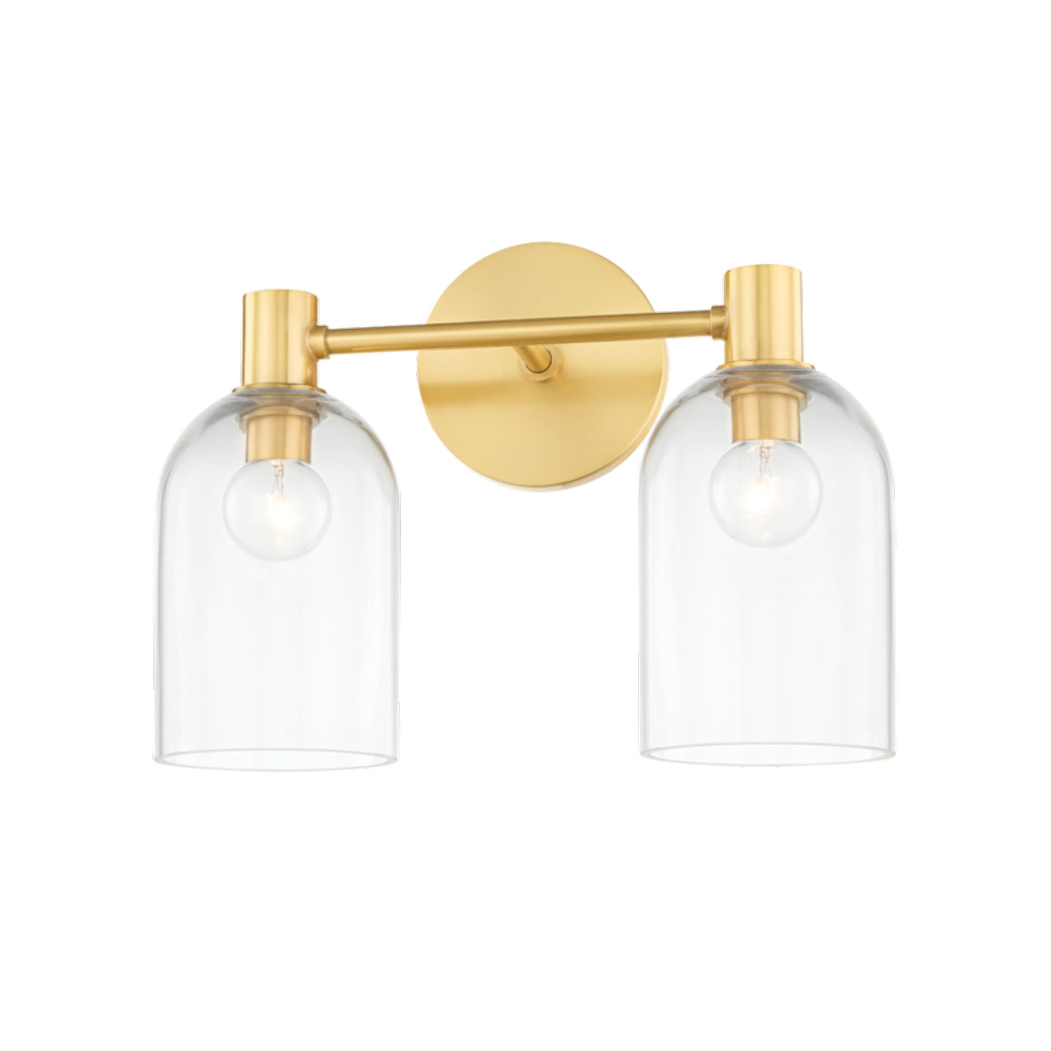 Paisley 2-Light Bath and Vanity in Aged Brass 13W x 9.75H