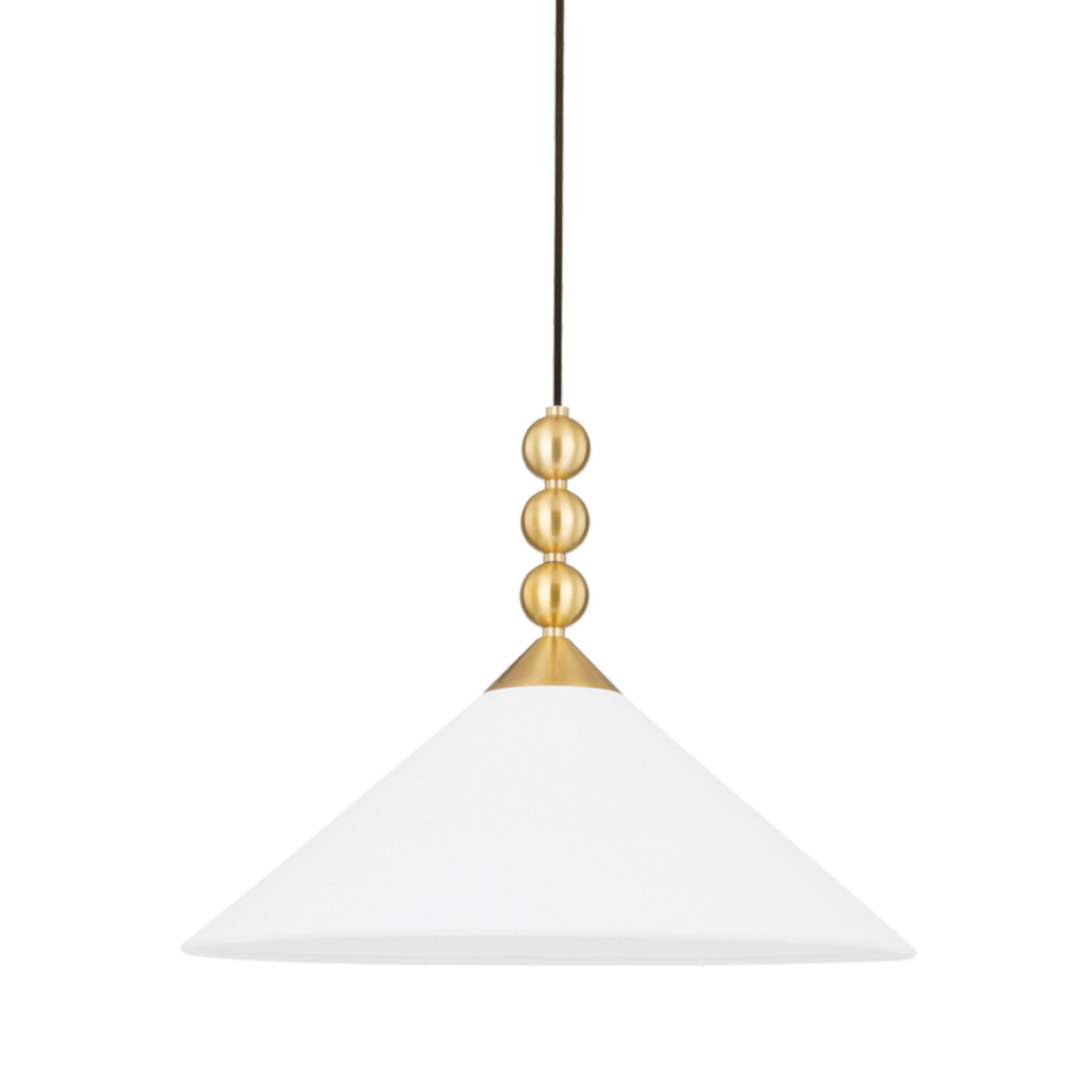 Sang 1-Light Pendant in Aged Brass by DABITO 24L x 20W x 14.25H