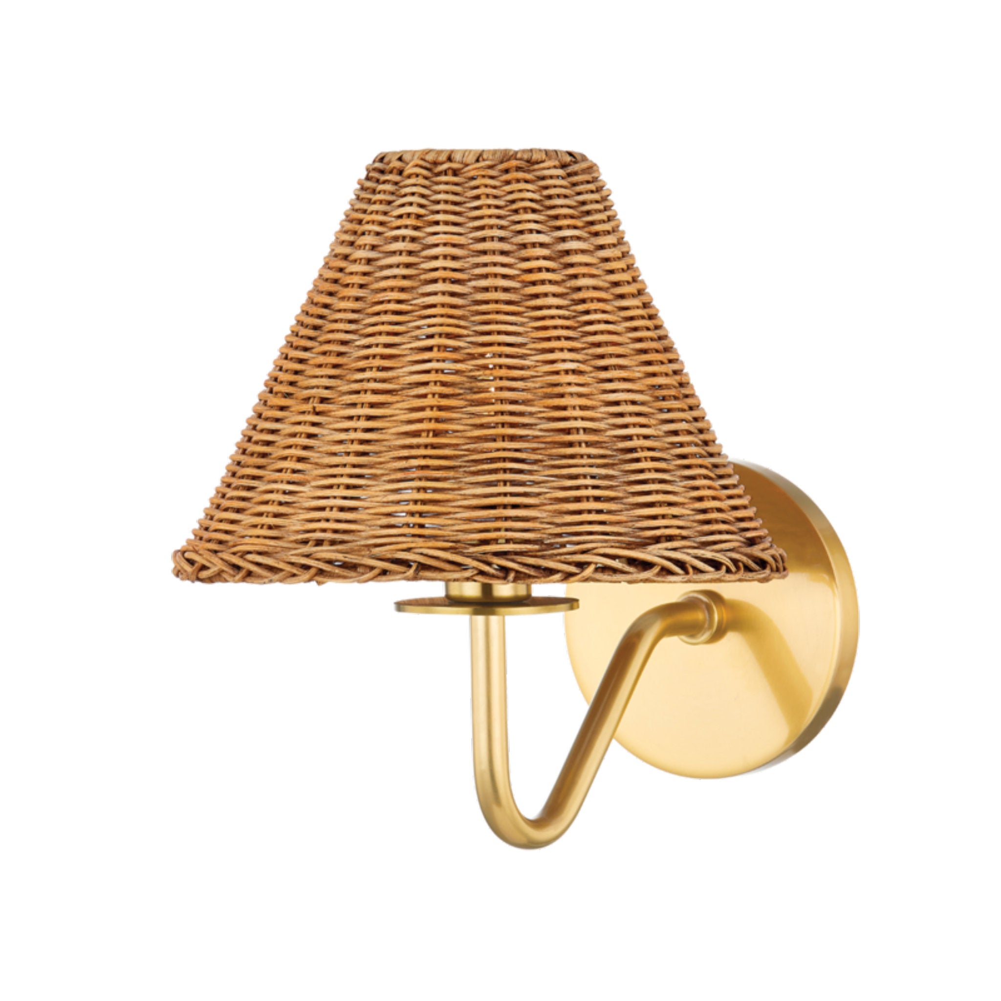 Issa 1-Light Wall Sconce in Aged Brass by TALI ROTH 28.125L x 8W x 9.75H