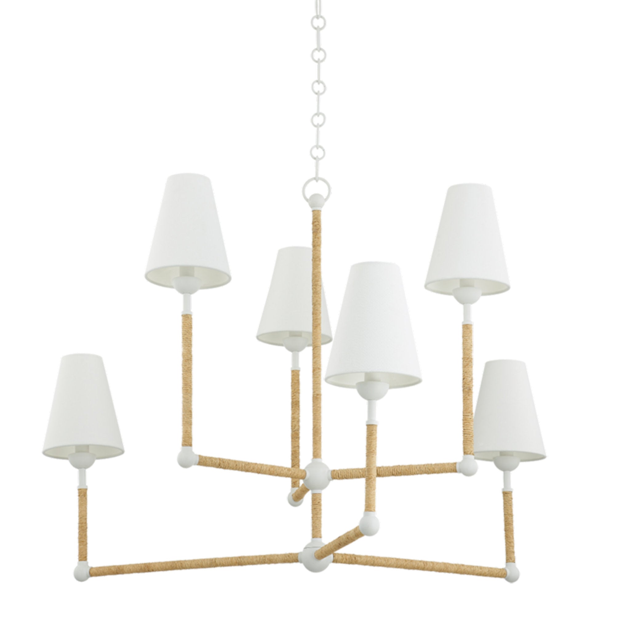 Mariana 6-Light Chandelier in Textured White by MEGAN MOLTEN 41L x 41W x 27.75H