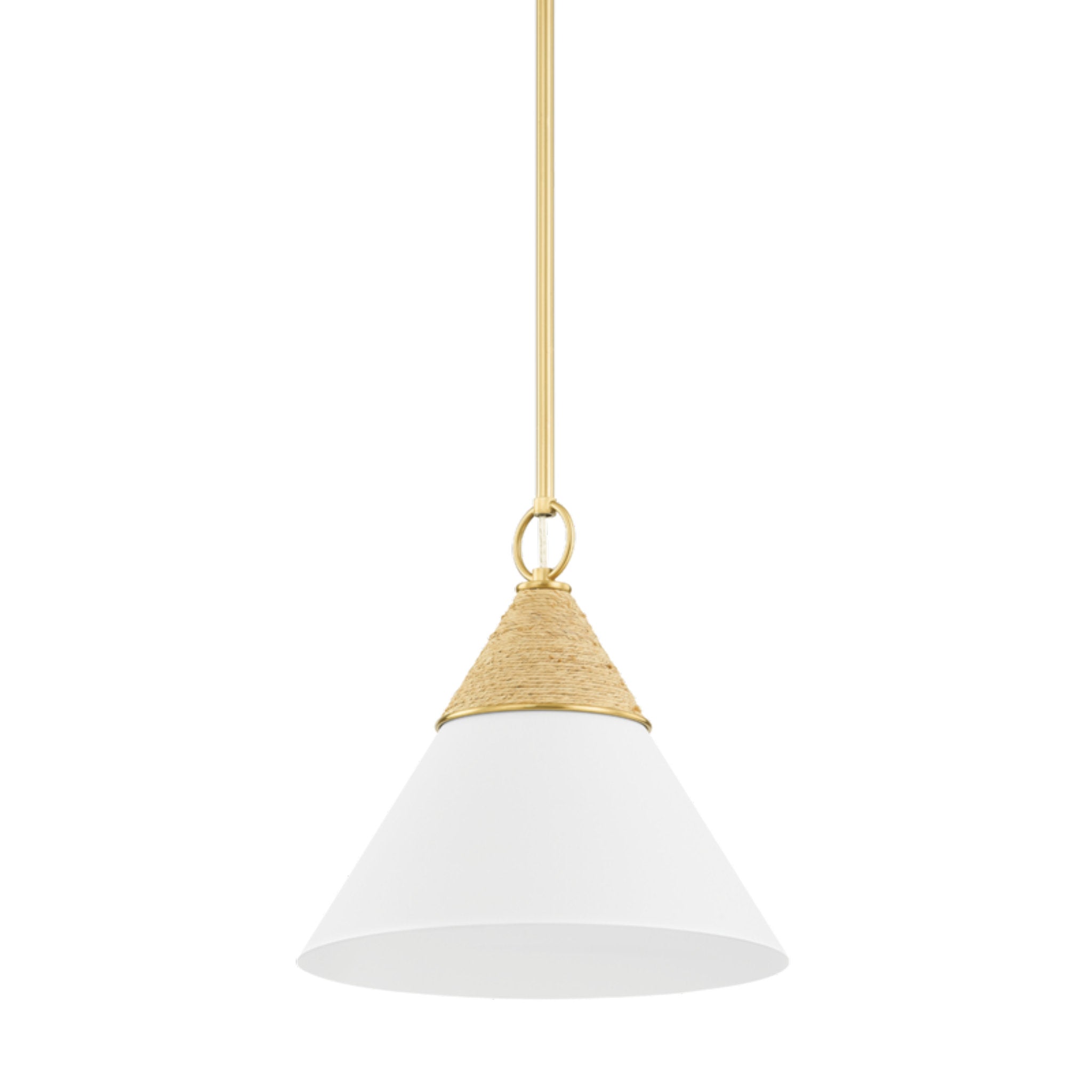 Mica 1-Light Pendant in Aged Brass by MEGAN MOLTEN 13L x 13W x 12.75H