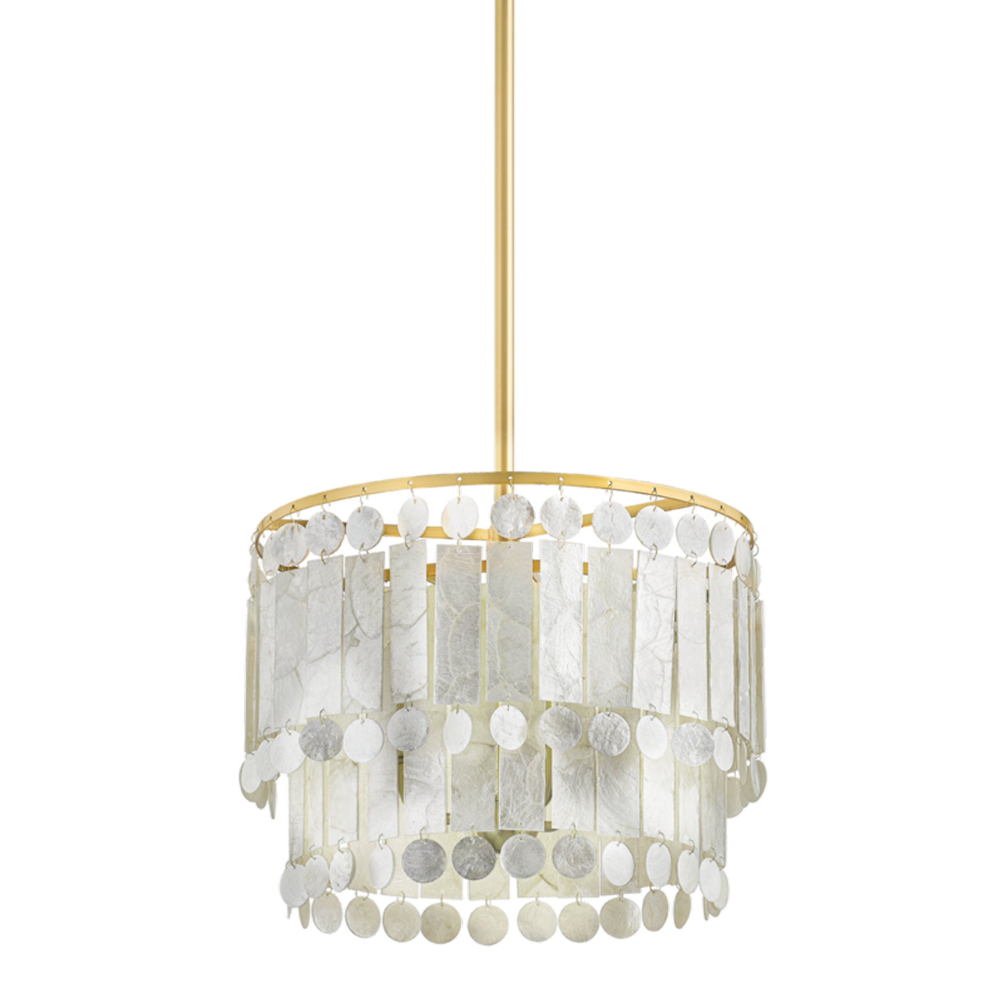 Melisa 3-Light Pendant in Aged Brass by MEGAN MOLTEN 20L x 16W x 13.5H