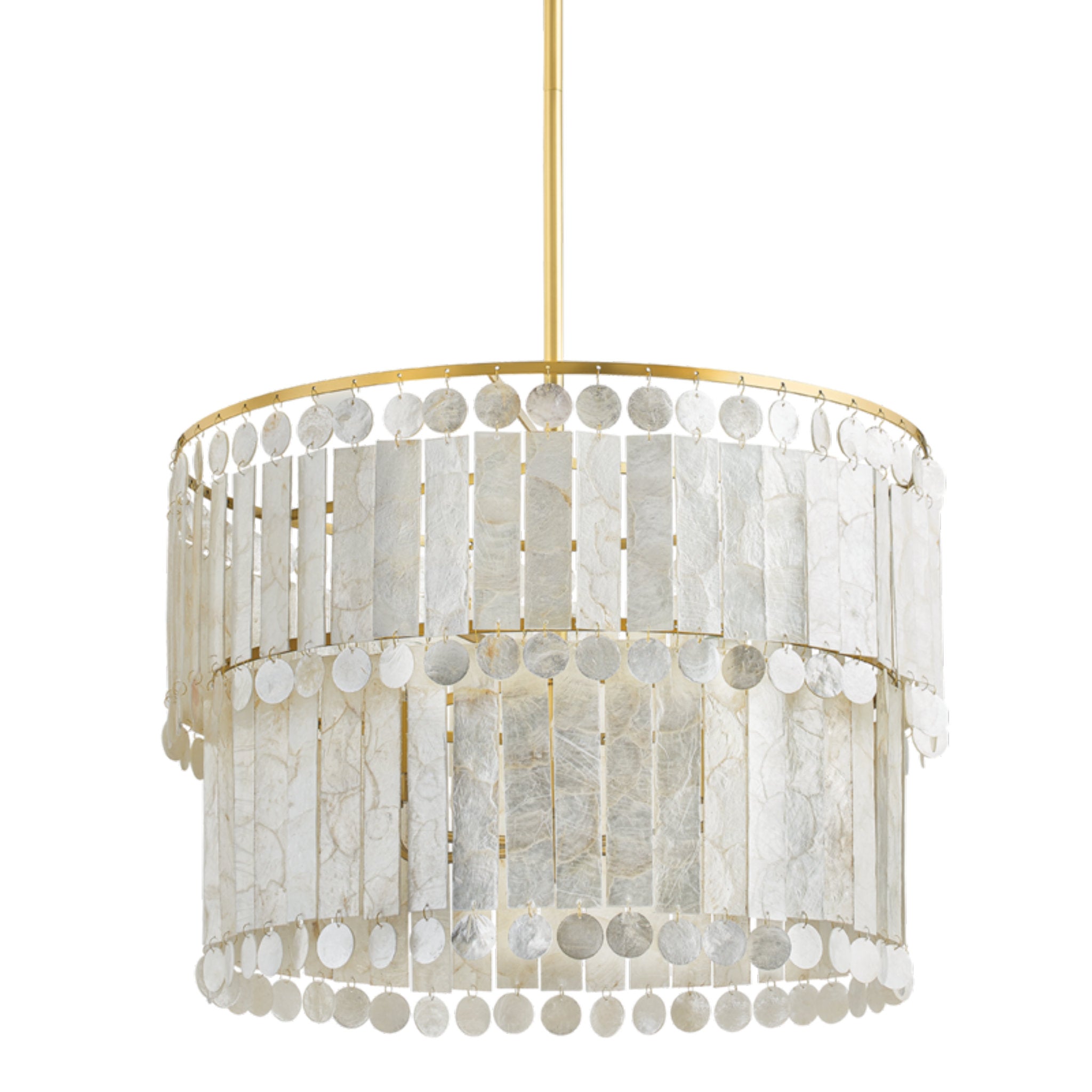 Melisa 6-Light Chandelier in Aged Brass by MEGAN MOLTEN 4.75L x 24W x 18.5H
