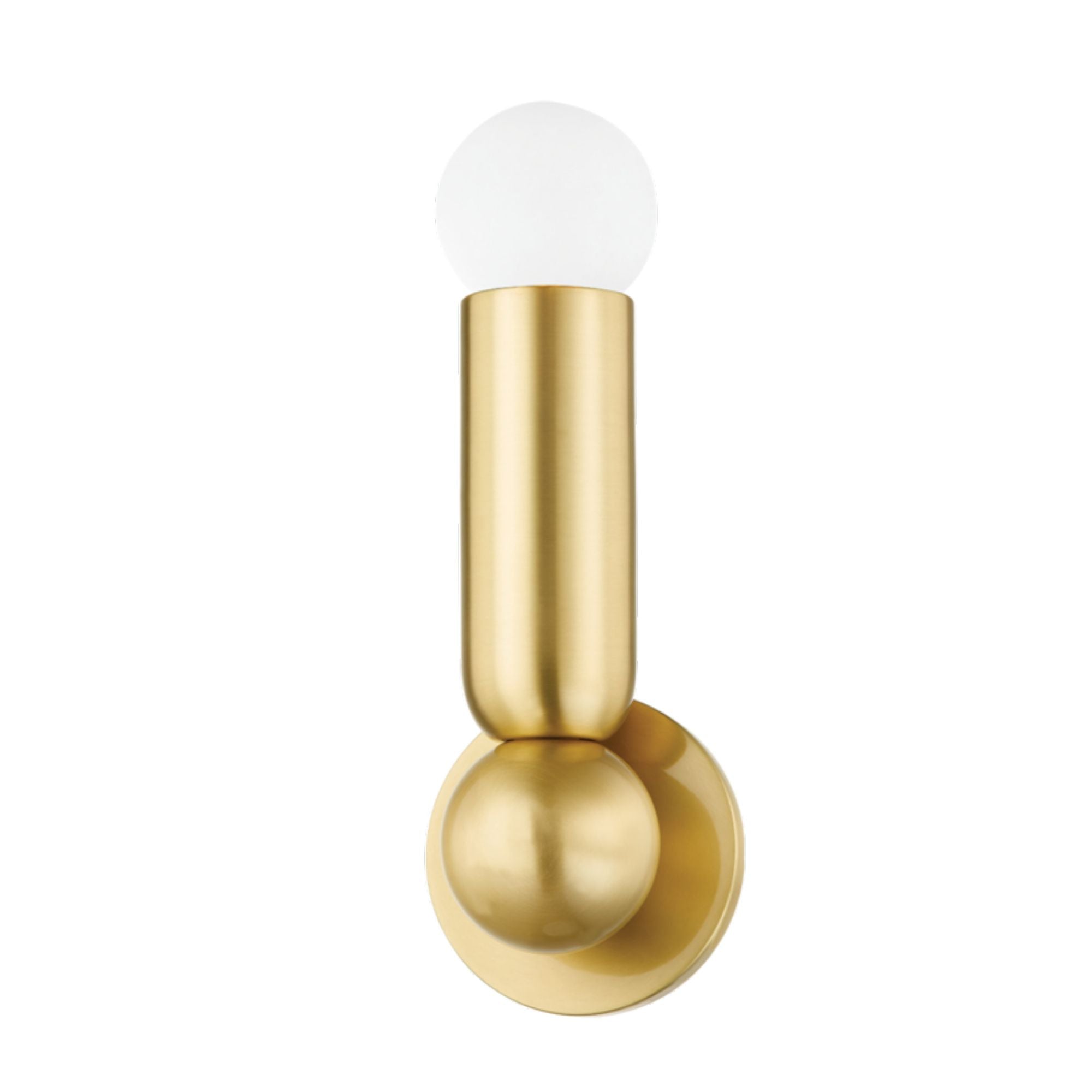 Lolly 1-Light Wall Sconce in Aged Brass 15.75L x 4.75W x 13H