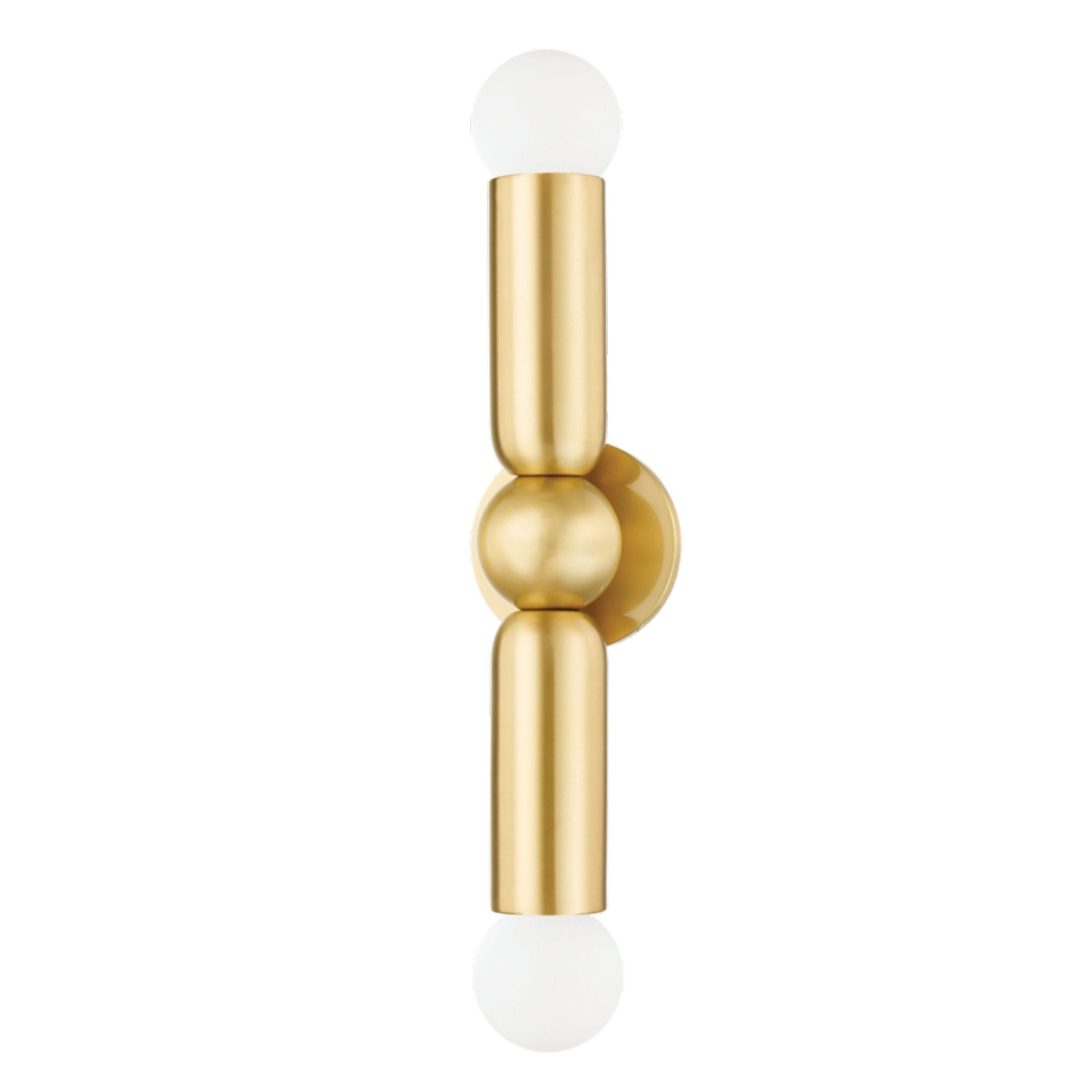 Lolly 2-Light Wall Sconce in Aged Brass 4.75W x 21.25H