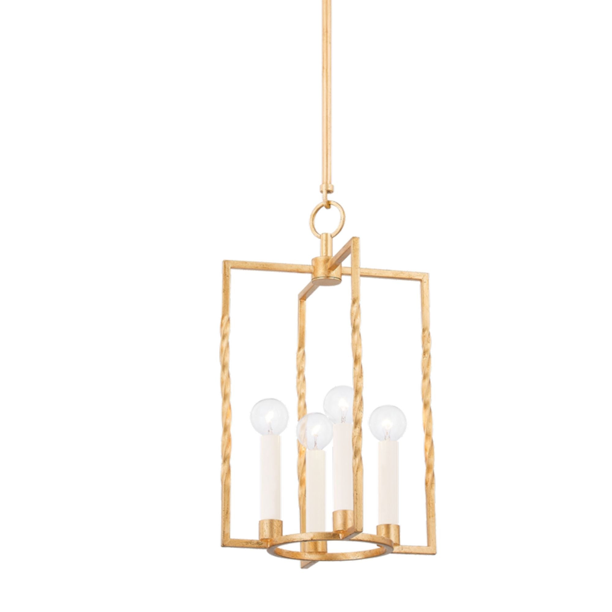 Adelaide 4-Light Lantern in Vintage Gold Leaf 11L x 11W x 18.25H