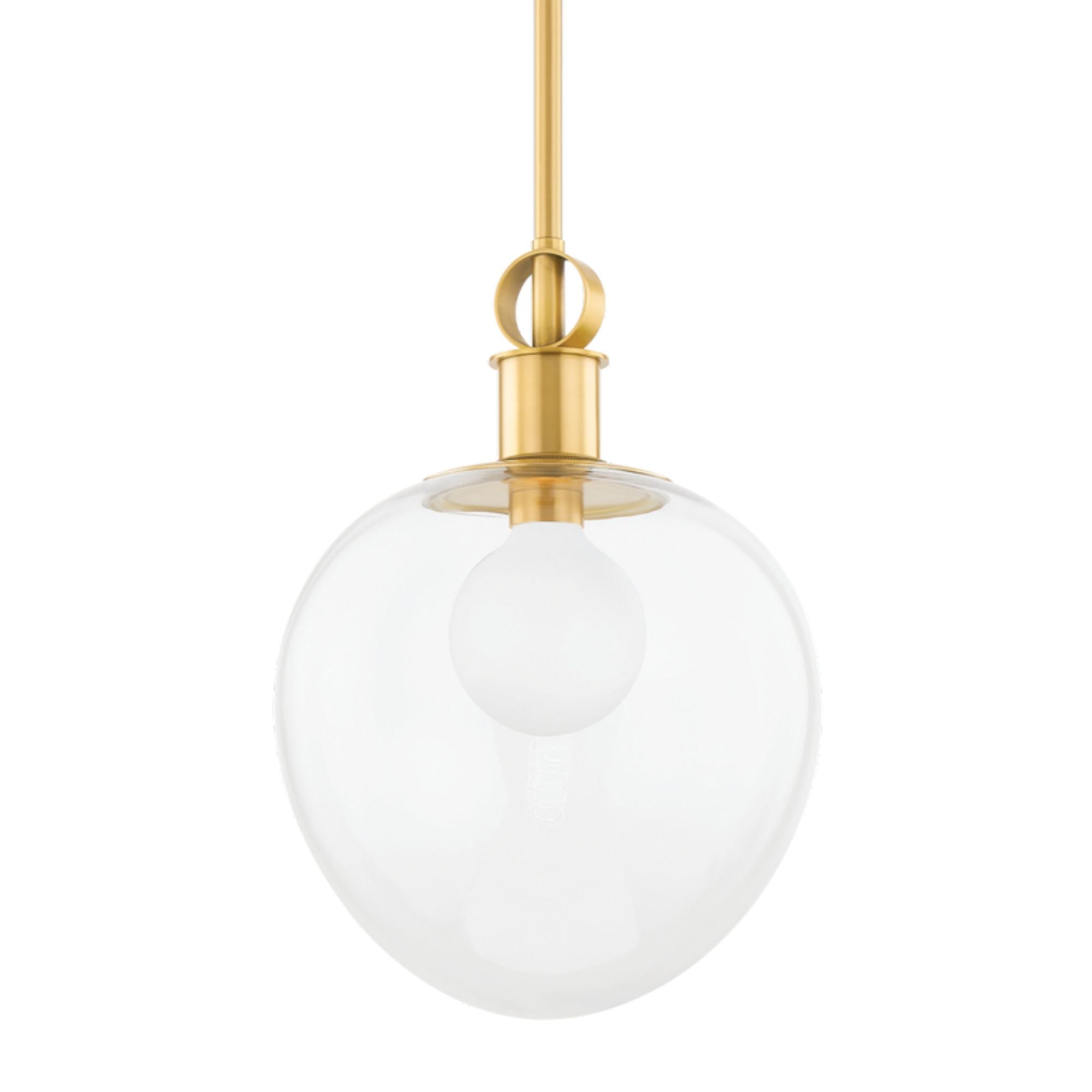 Anna 1-Light Pendant in Aged Brass 16.25L x 14W x 19.75H