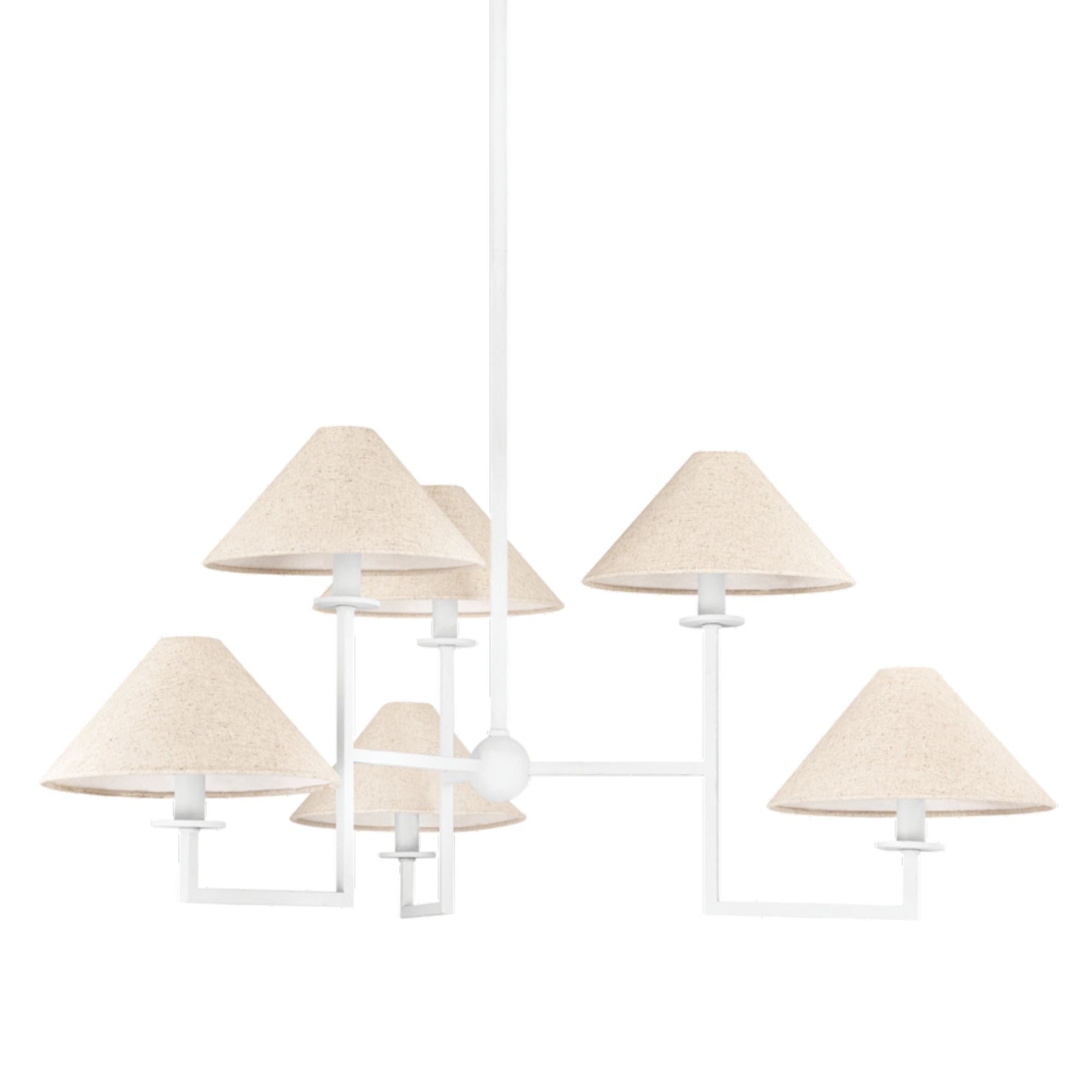 Gladwyne 6-Light Chandelier in Texture White by Ariel Okin 39.25W x 16H