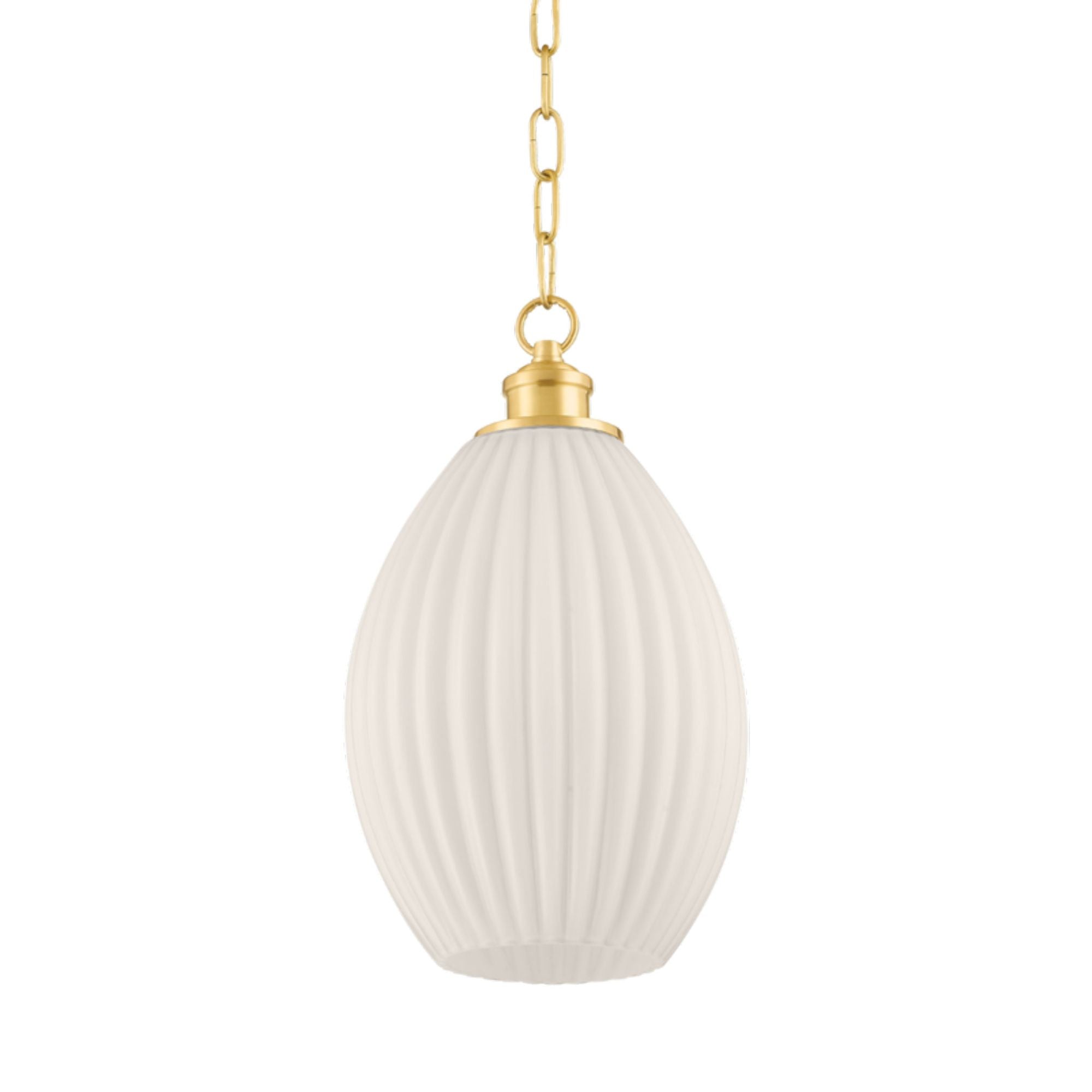 Hillary 1-Light Pendant in Aged Brass by ZIO & SONS 36L x 9W x 15.5H