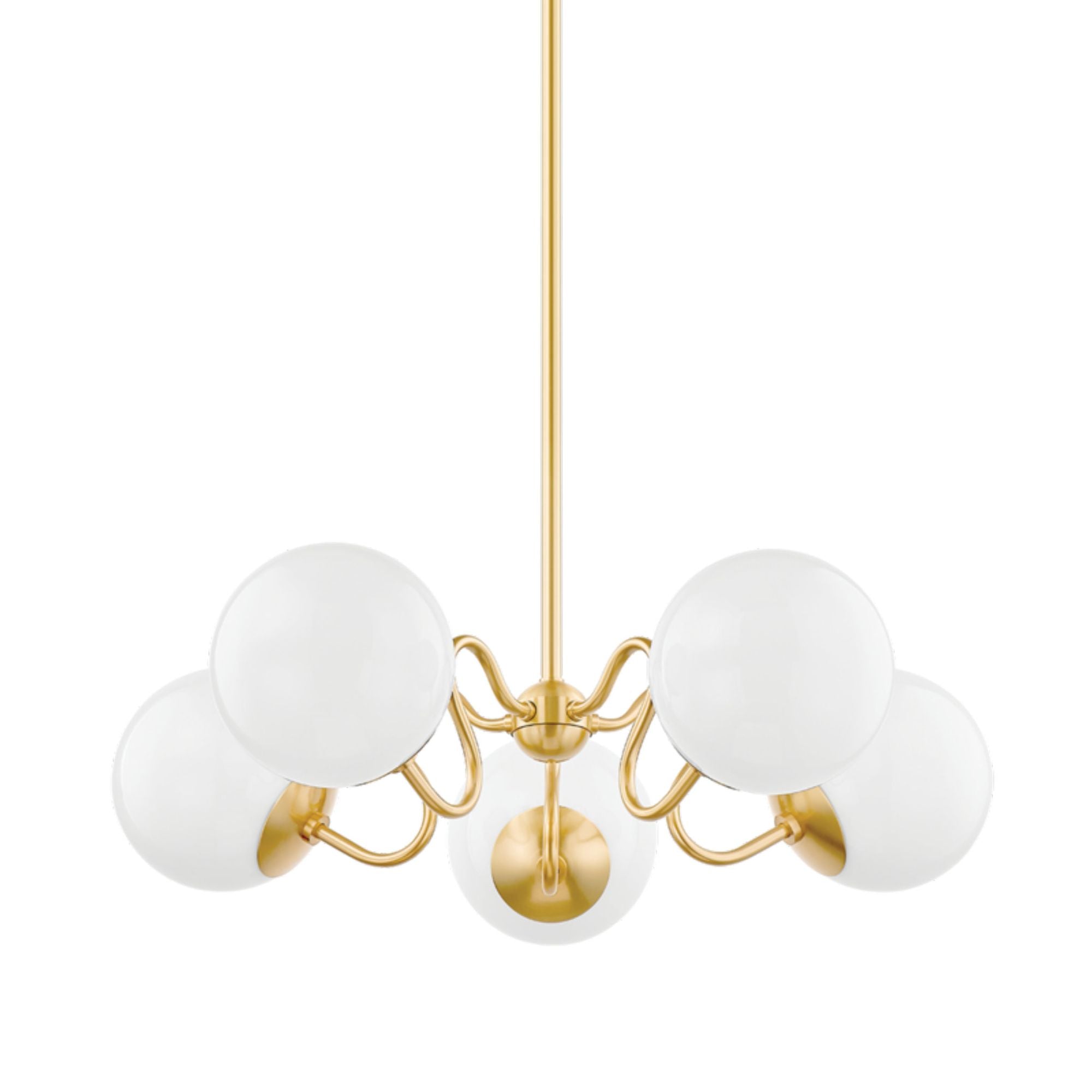 Havana 5-Light Chandelier in Aged Brass by ZIO & SONS 11.75L x 28W x 7H