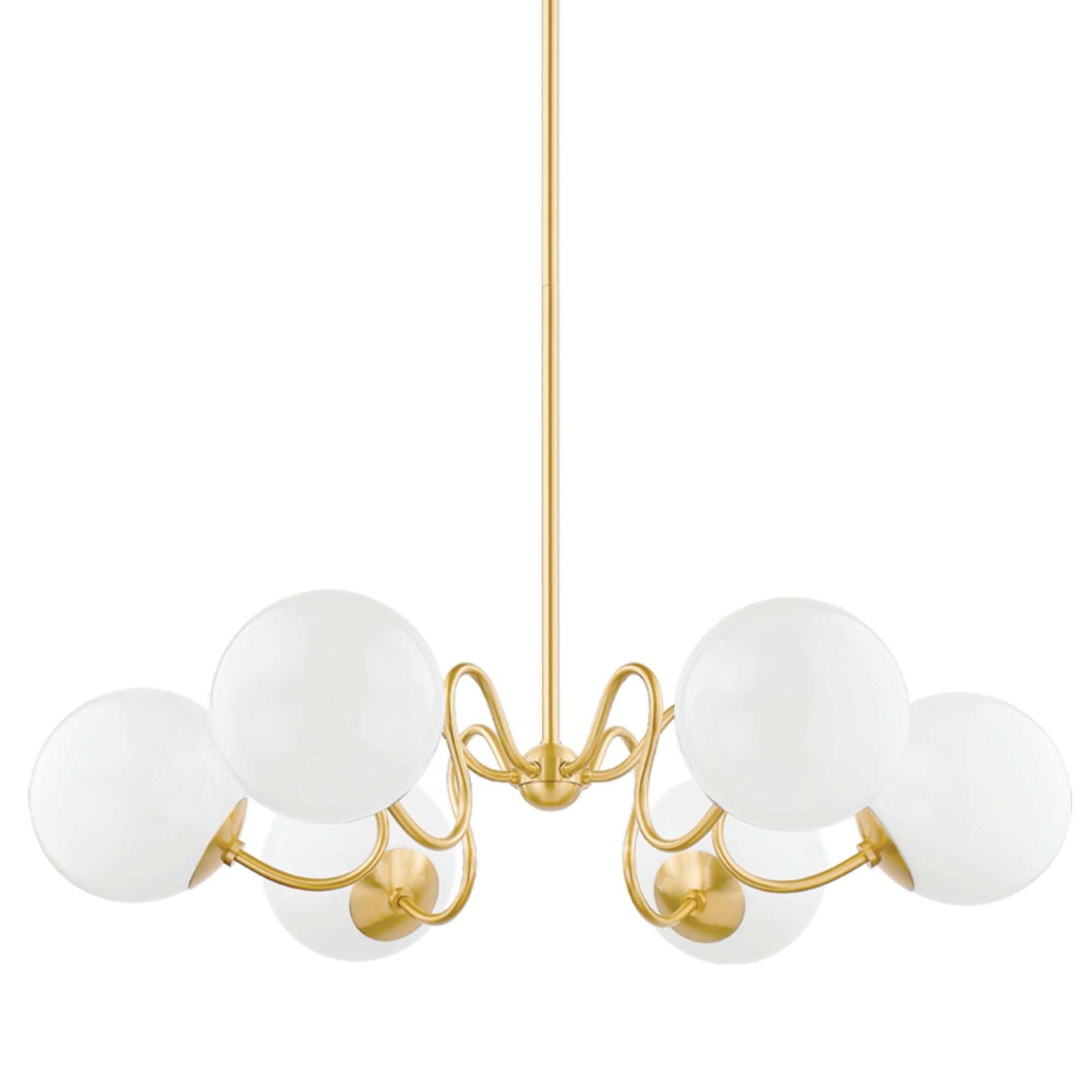 Havana 6-Light Chandelier in Aged Brass by Zio & Sons 38.5W x 8H