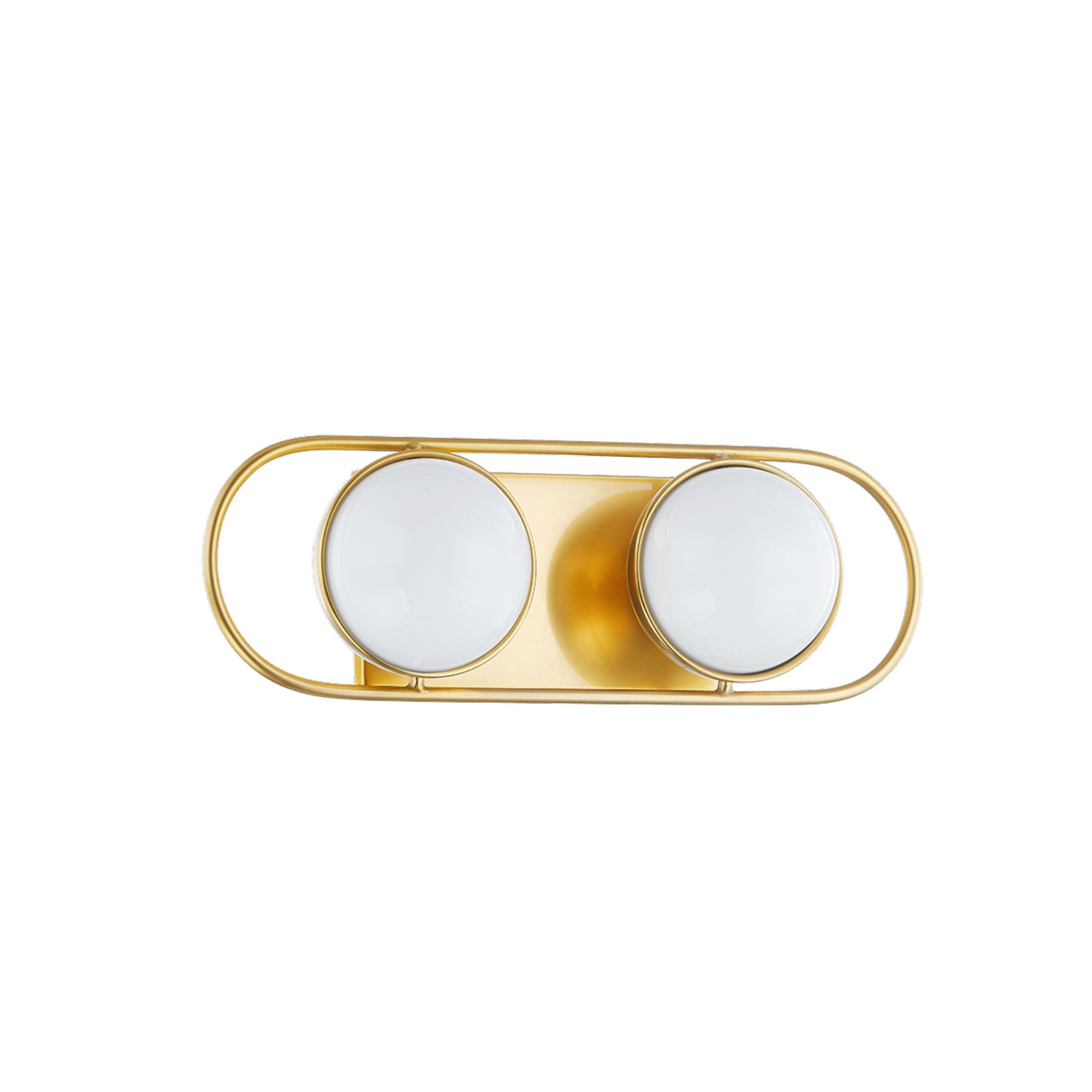 AMY 2-Light Bath and Vanity in Aged Brass 16L x 16W x 5.5H