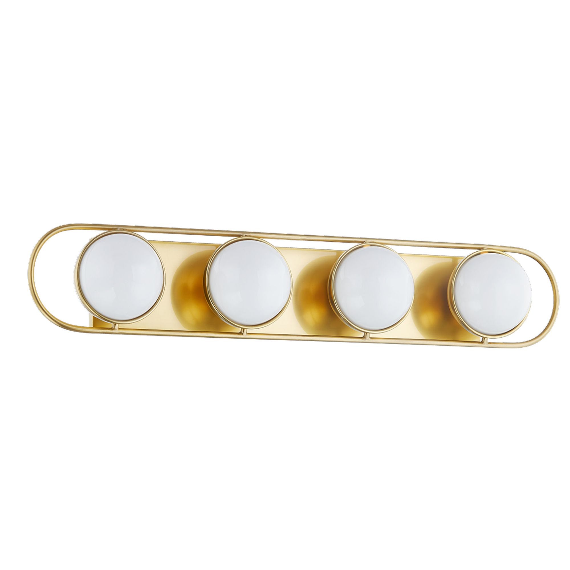 AMY 4-Light Bath and Vanity in Aged Brass 10.5L x 29.75W x 5.5H