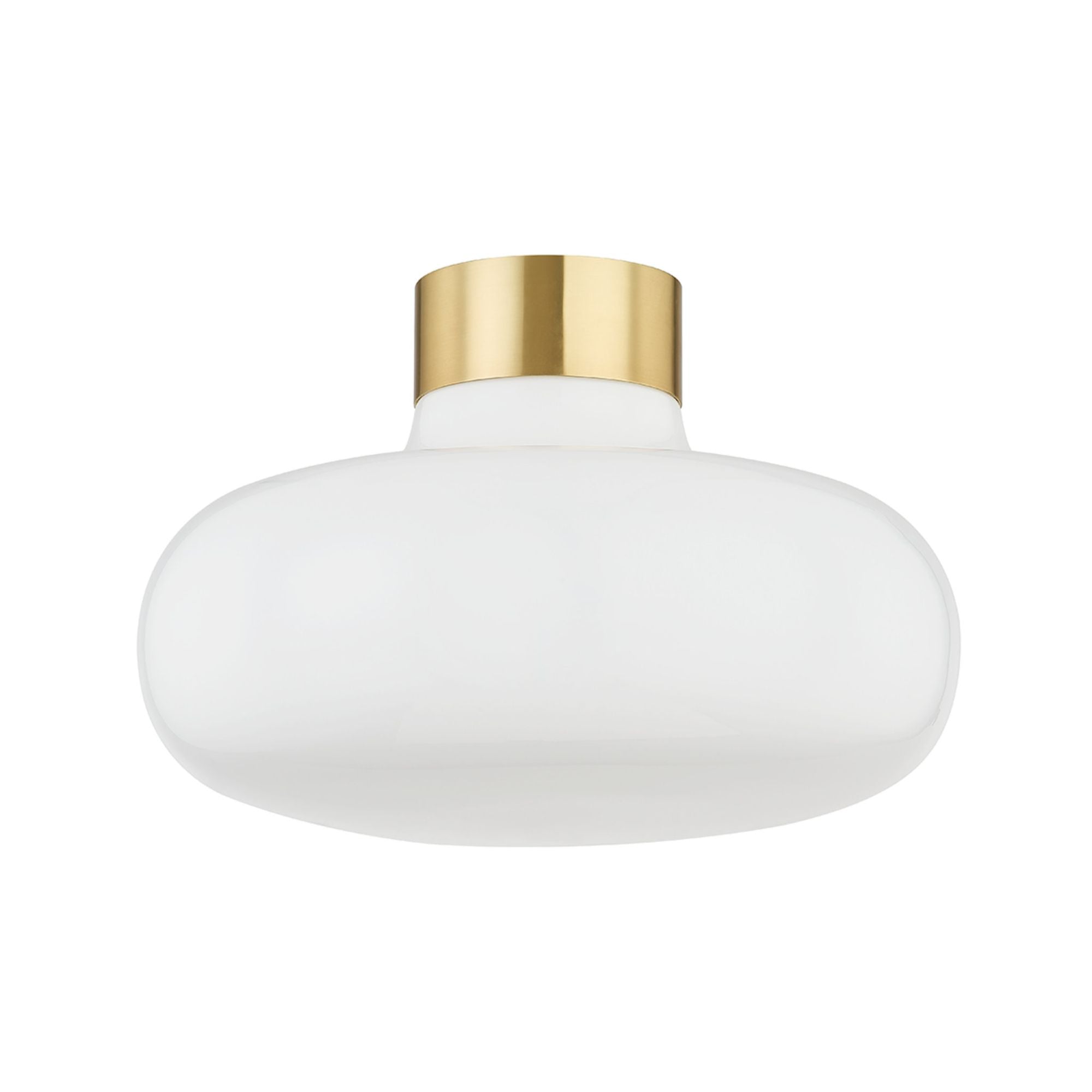 ELIANA 1-Light Flush Mount in Aged Brass 21.25L x 14.25W x 9.75H