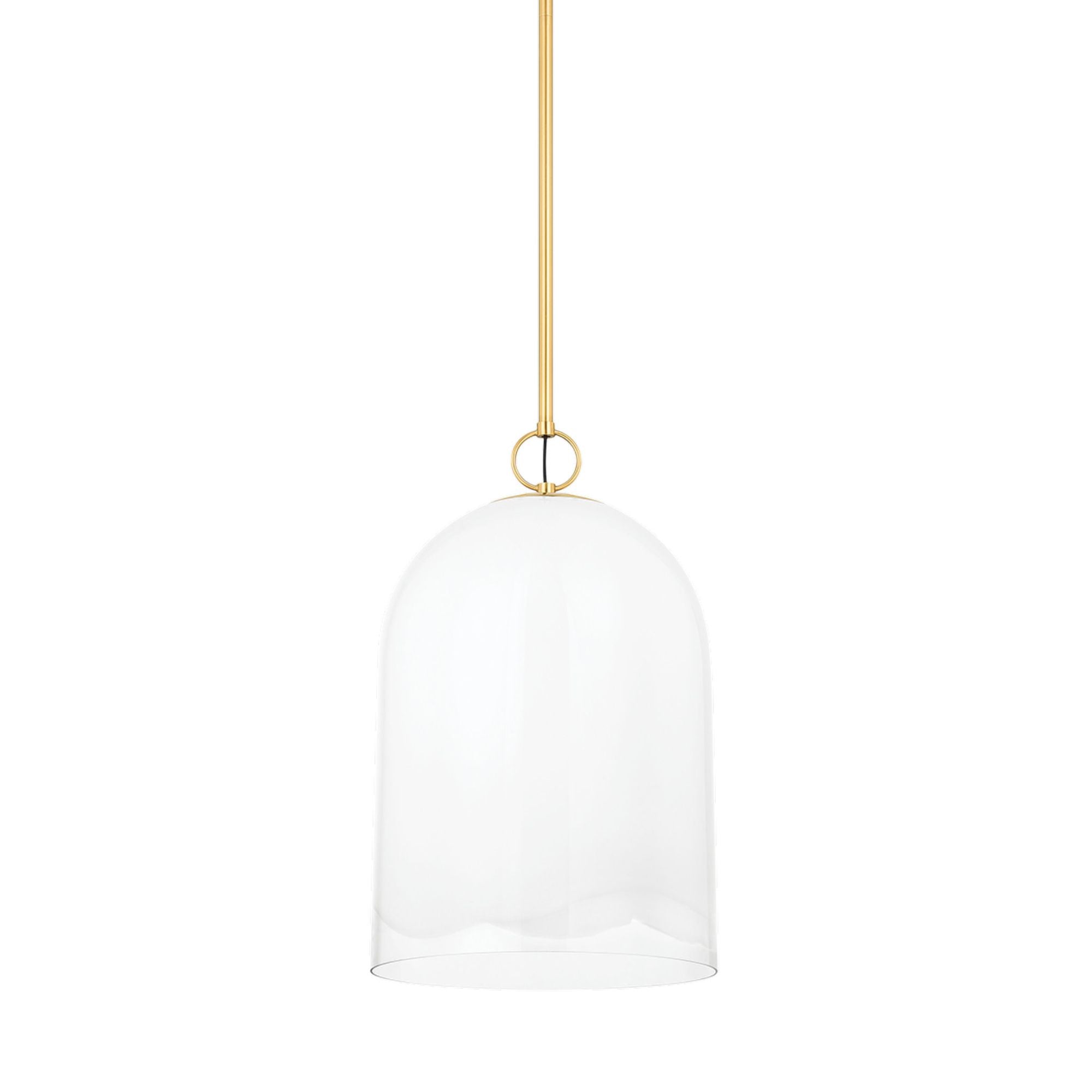 LENNON 1-Light Pendant in Aged Brass 7.5L x 14W x 23.25H