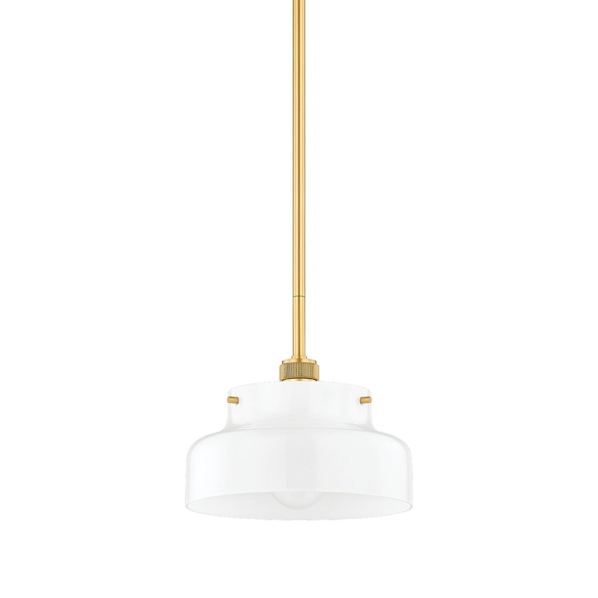 LUELLA 1-Light Pendant in Aged Brass 7.5L x 11W x 7.5H
