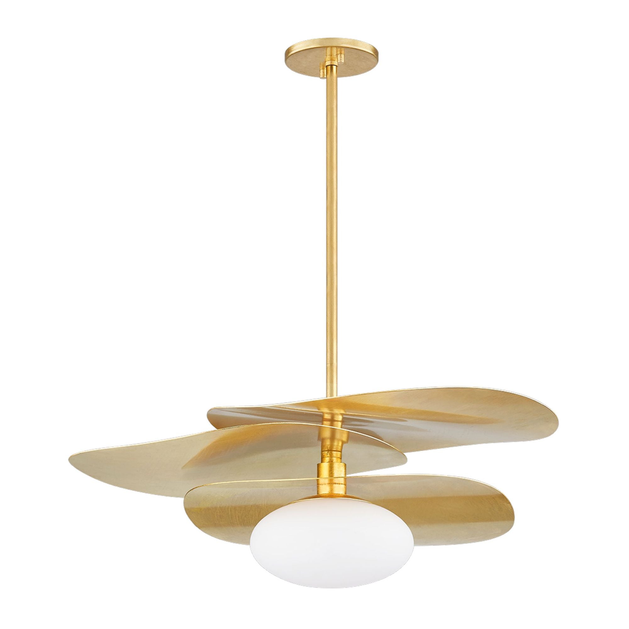 ALLIDA 1-Light Pendant in Vintage Gold Leaf 10L x 30W x 9.5H
